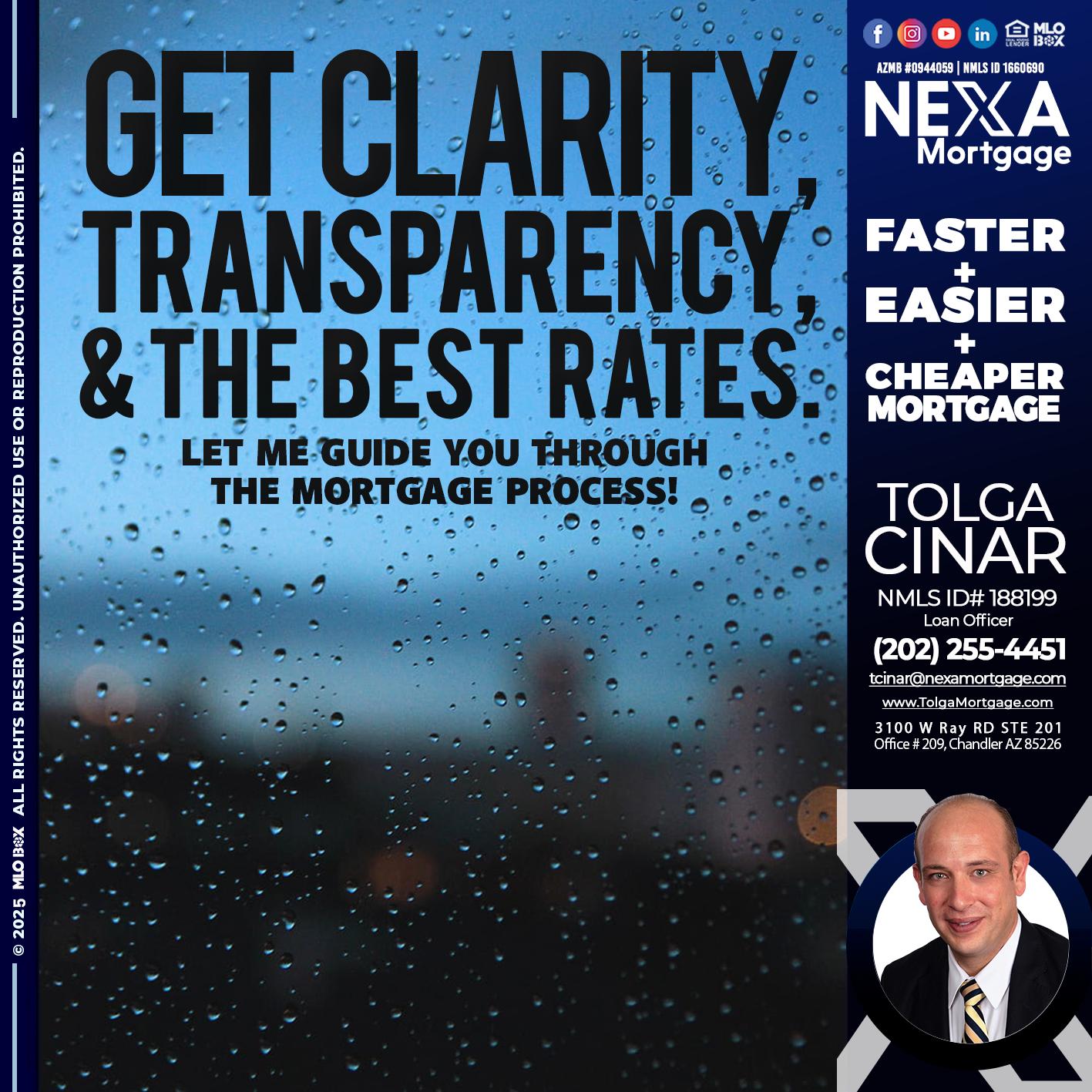 GET CLARITY - Tolga Cinar -Mortgage Loan Originator