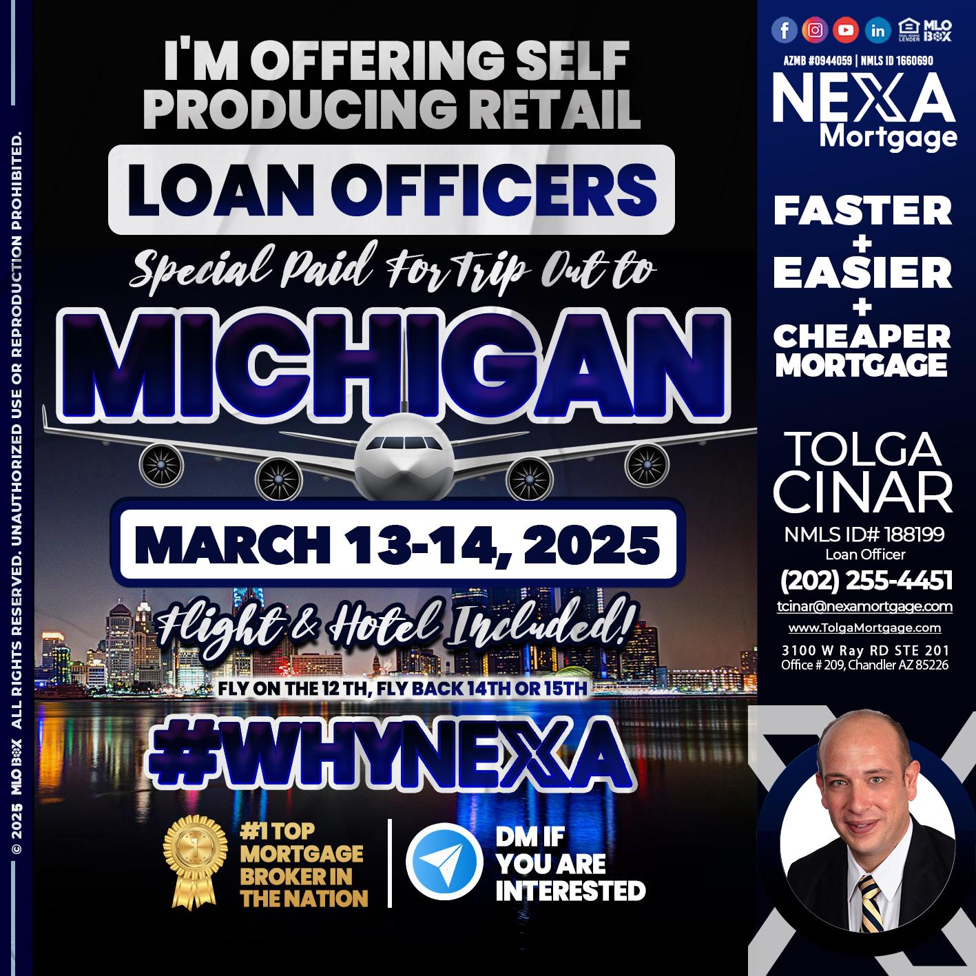 MICHIGAN TRIP - Tolga Cinar -Mortgage Loan Originator