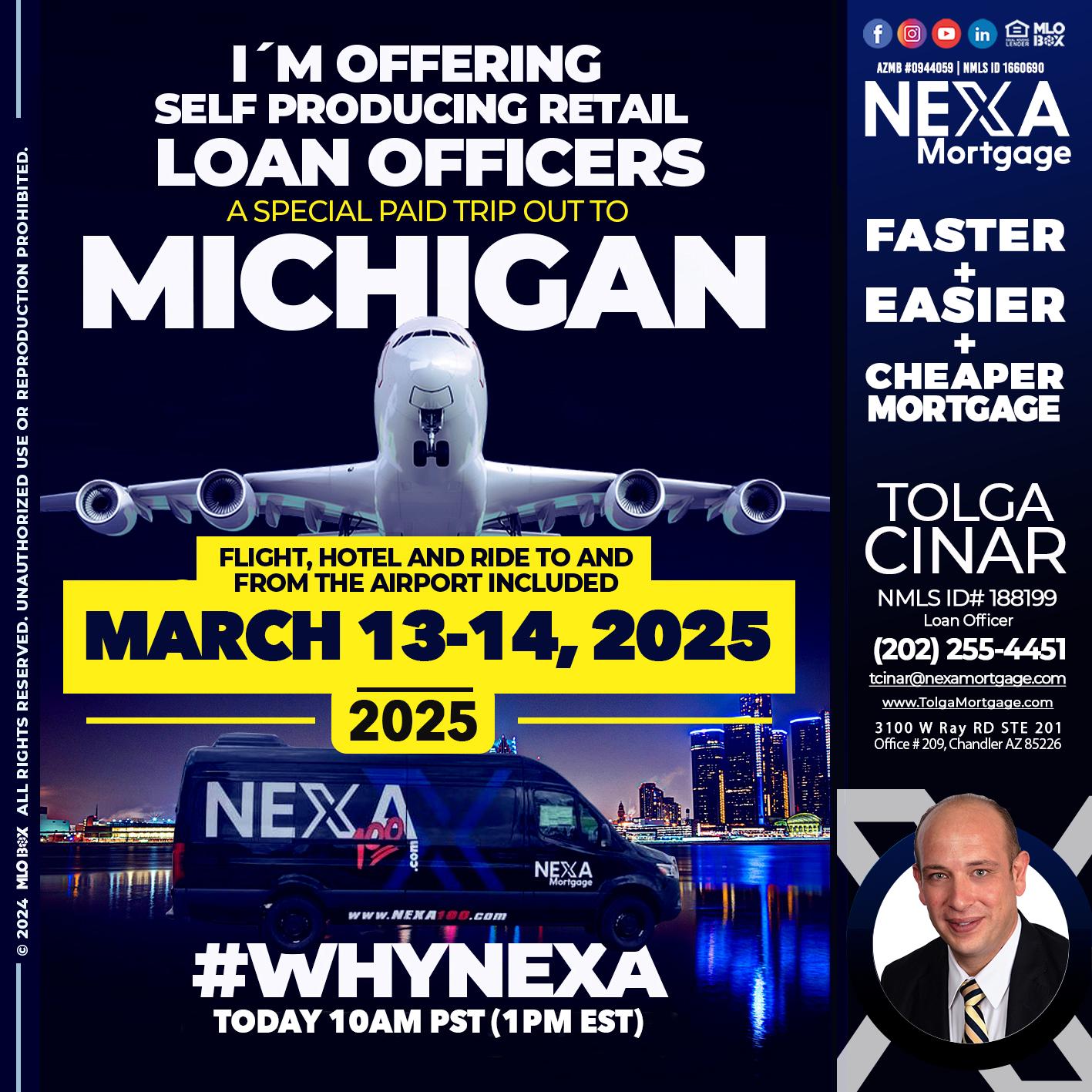 MICHIGAN TRIP - Tolga Cinar -Mortgage Loan Originator