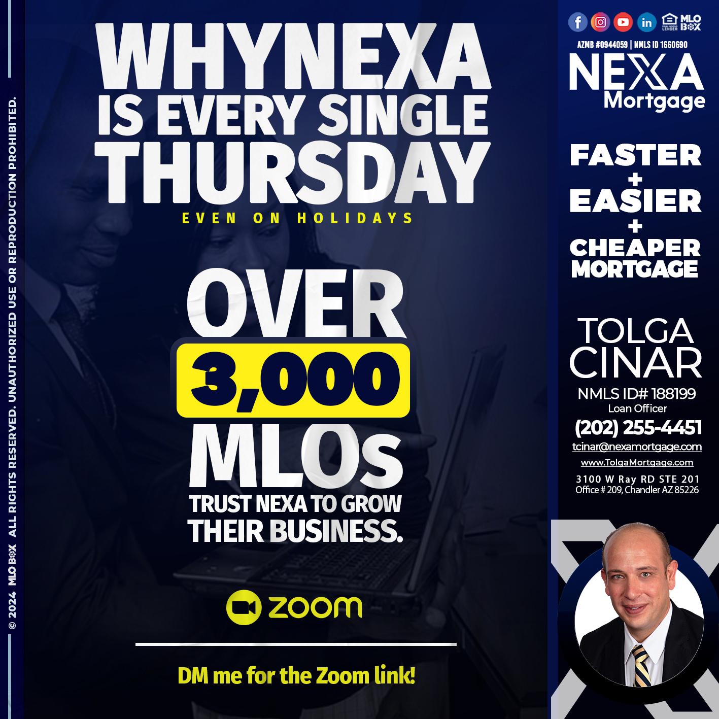 why NEXA - Tolga Cinar -Mortgage Loan Originator
