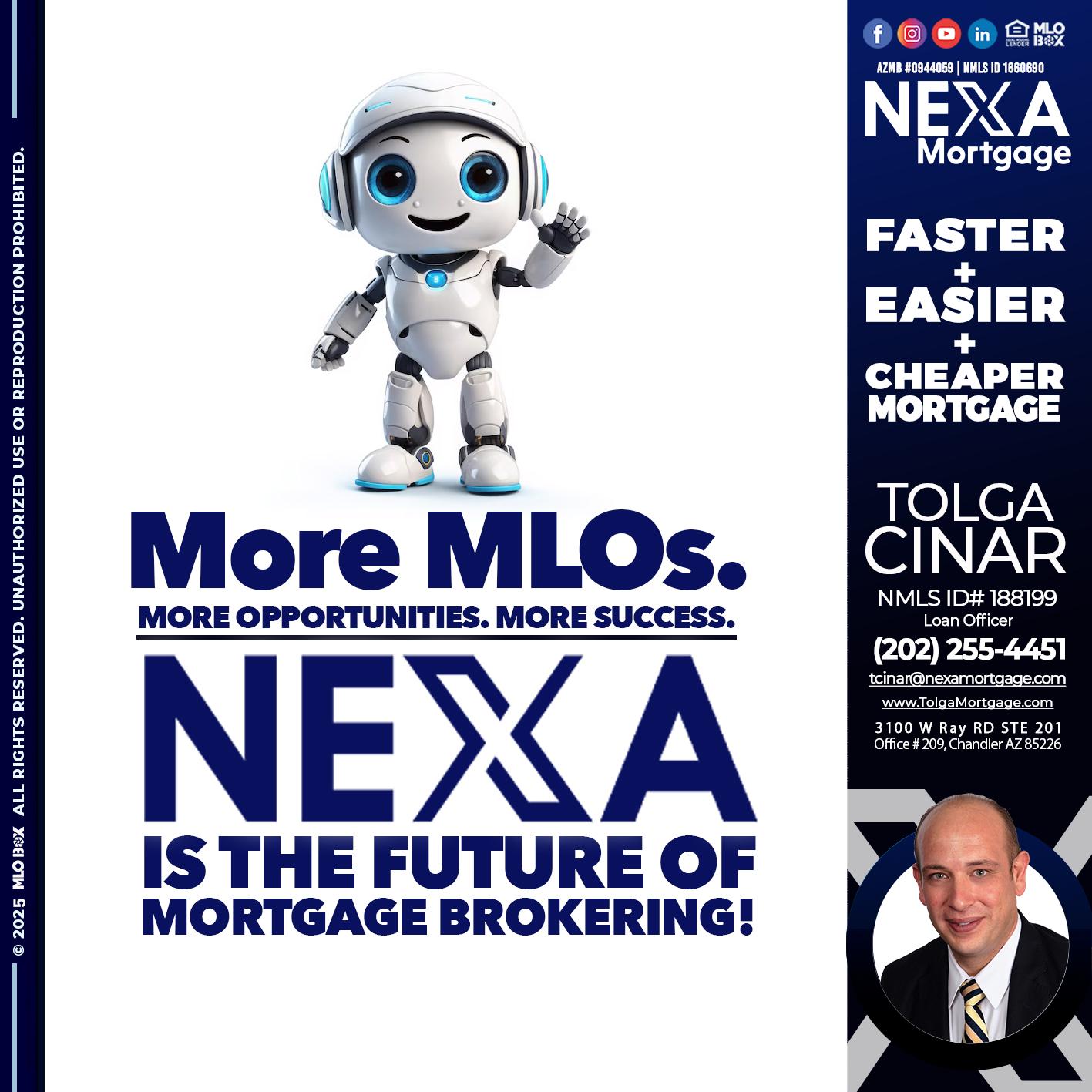 NEXA FUTURE - Tolga Cinar -Mortgage Loan Originator
