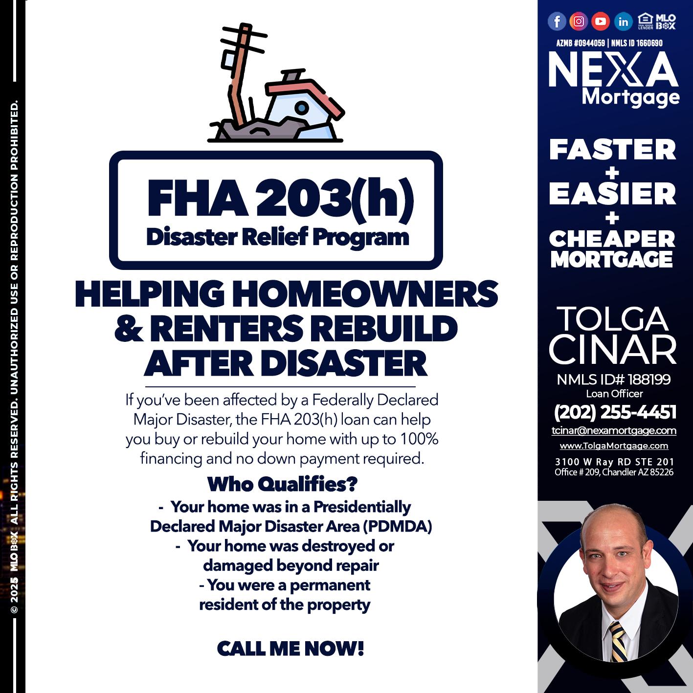 FHA - Tolga Cinar -Mortgage Loan Originator