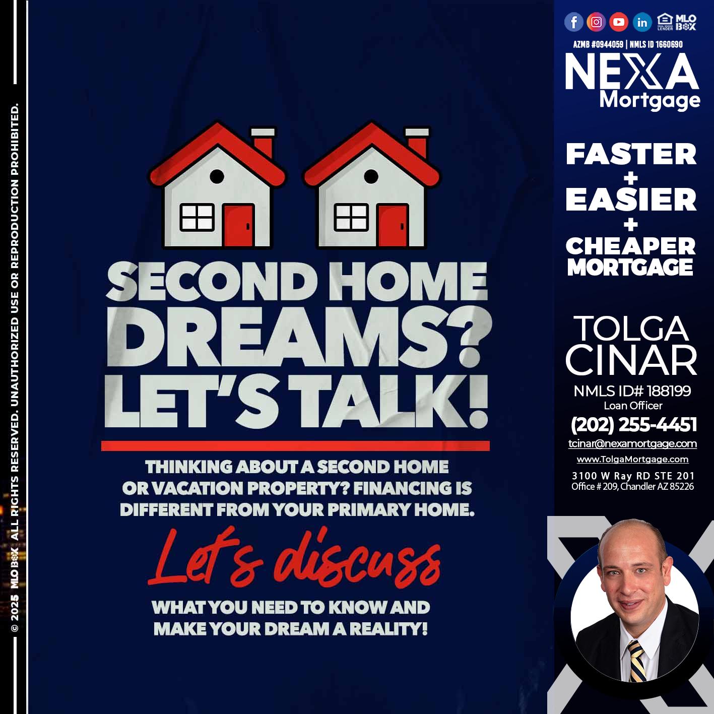 second home dreams? - Tolga Cinar -Mortgage Loan Originator