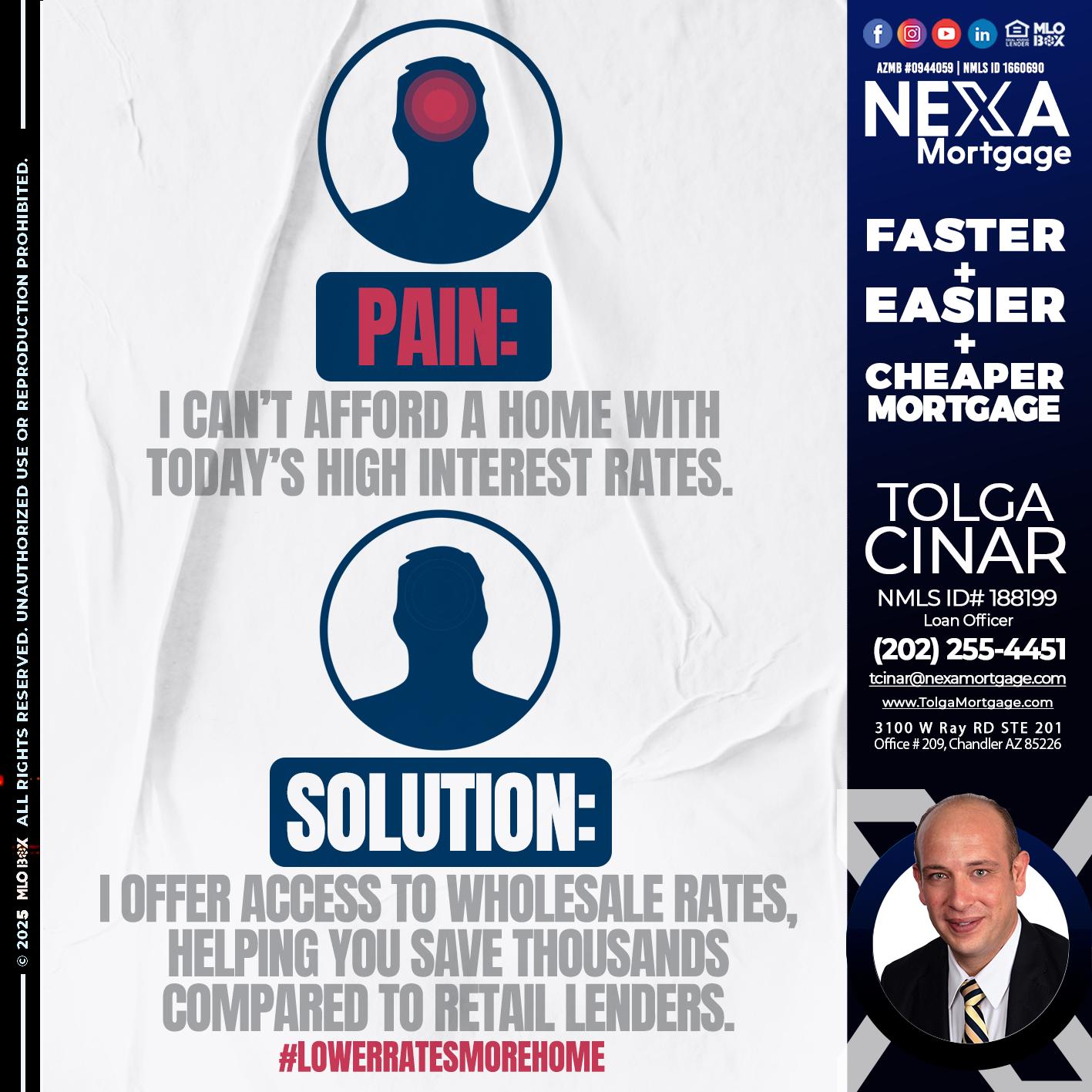 PAIN-SOLUTION - Tolga Cinar -Mortgage Loan Originator