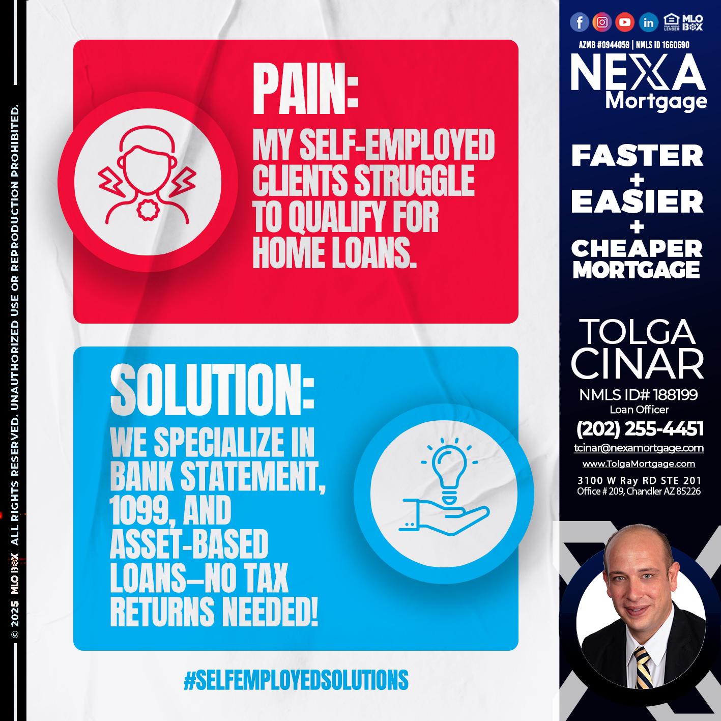 pain-solution - Tolga Cinar -Mortgage Loan Originator