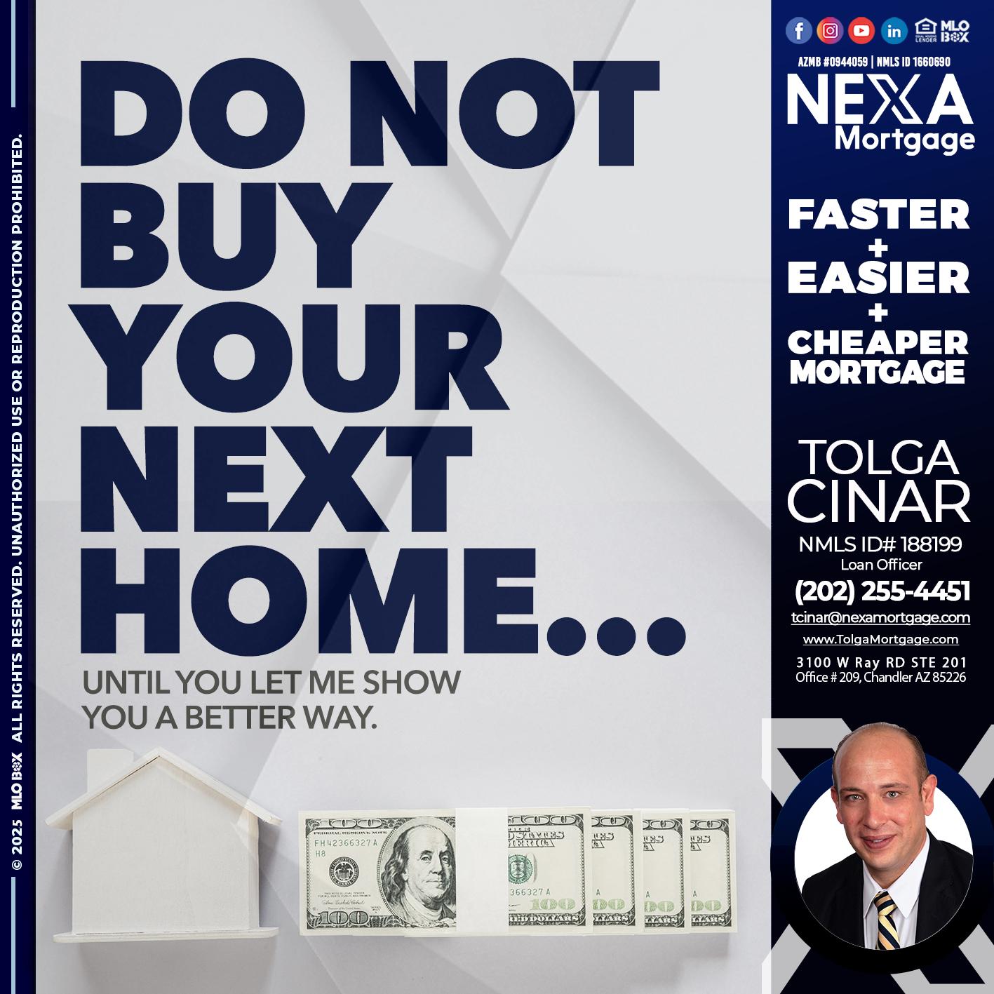 DO NOT BUY - Tolga Cinar -Mortgage Loan Originator