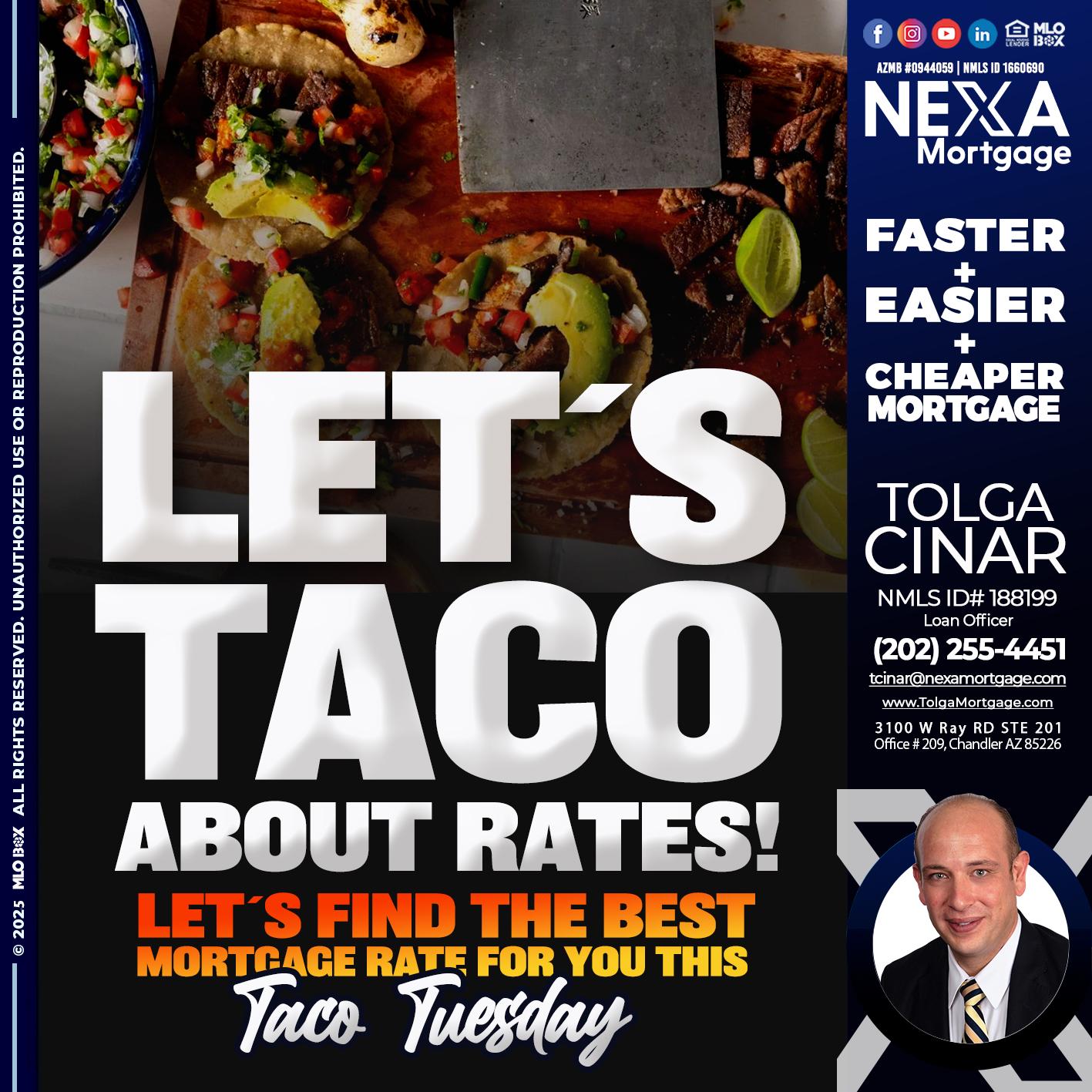 LETS TACO - Tolga Cinar -Mortgage Loan Originator