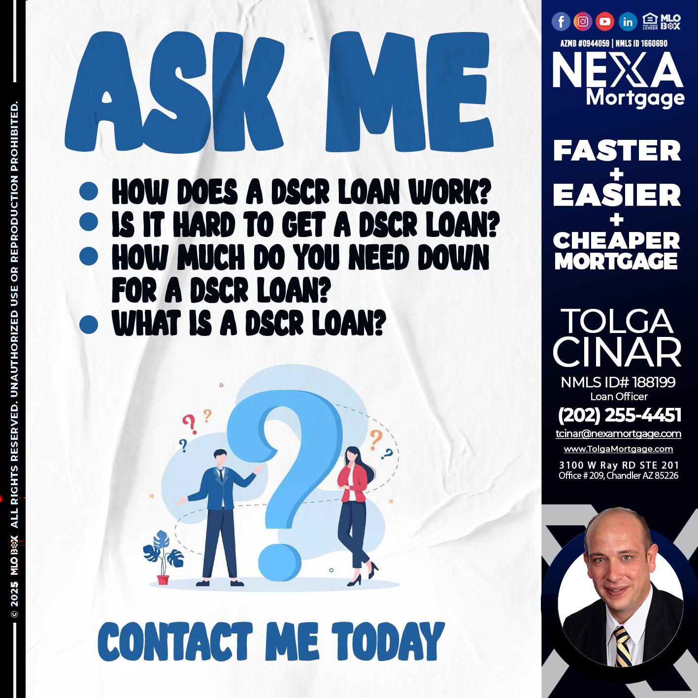 ASK ME - Tolga Cinar -Mortgage Loan Originator