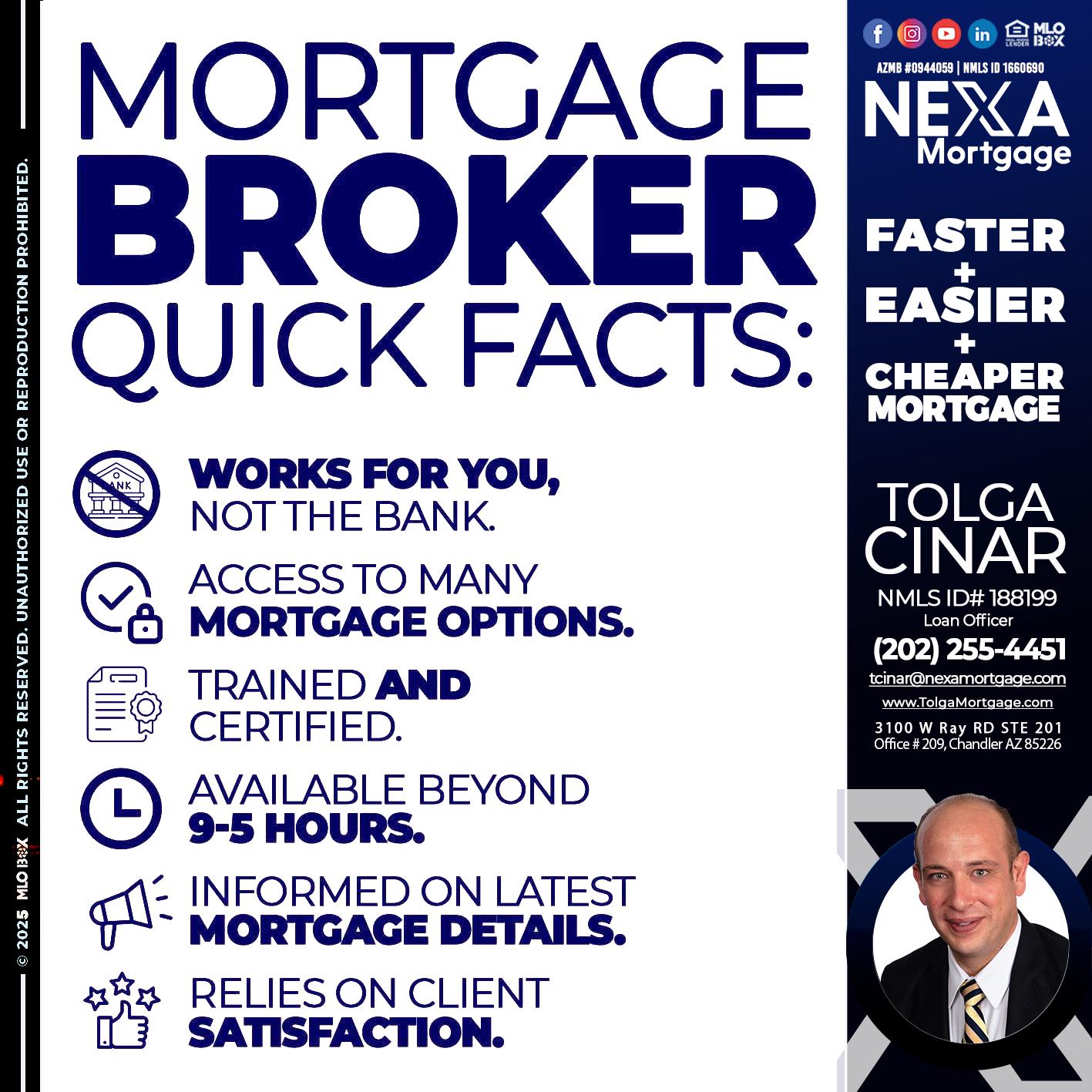 MORTGAGE BROKER - Tolga Cinar -Mortgage Loan Originator