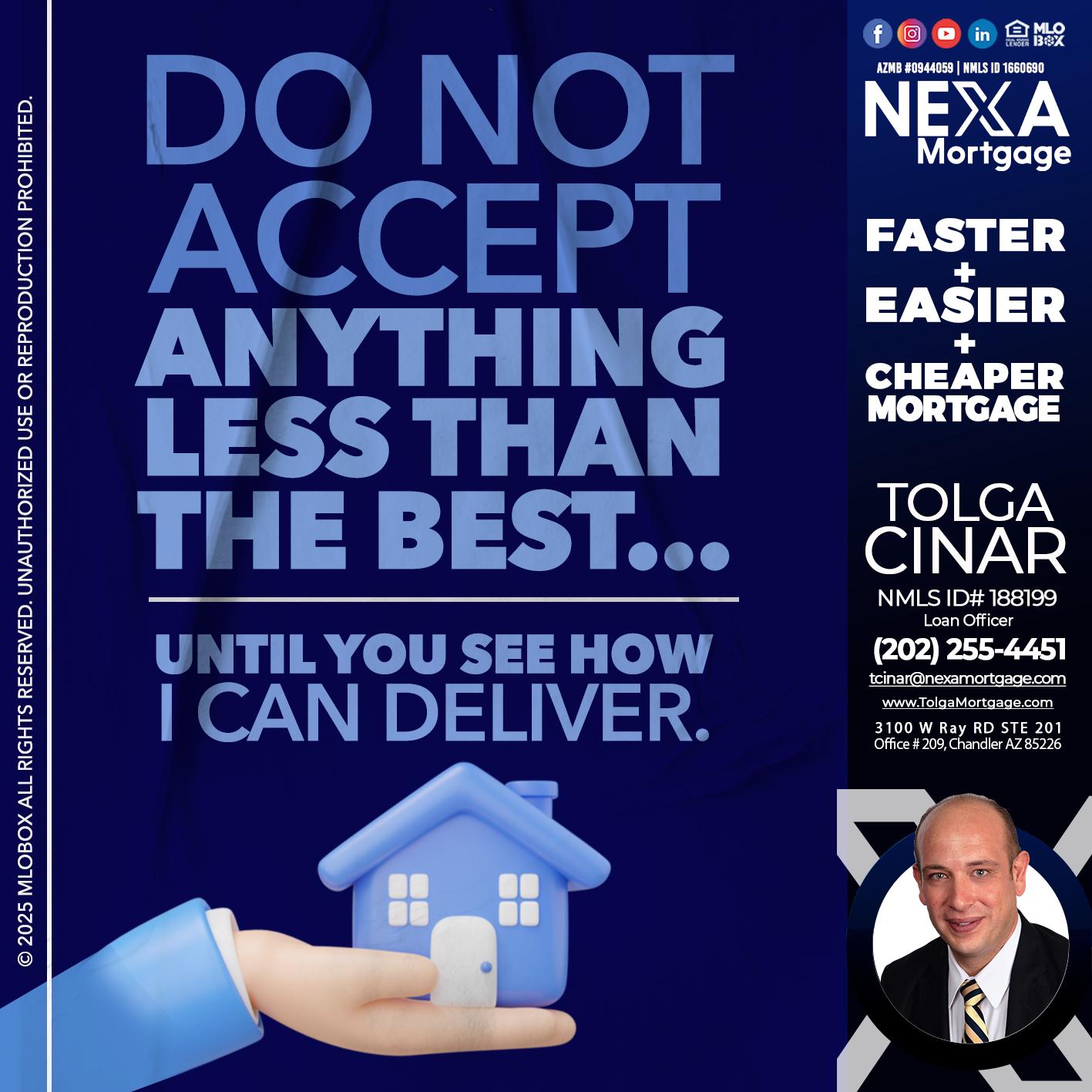 DO NOT ACCEPT - Tolga Cinar -Mortgage Loan Originator