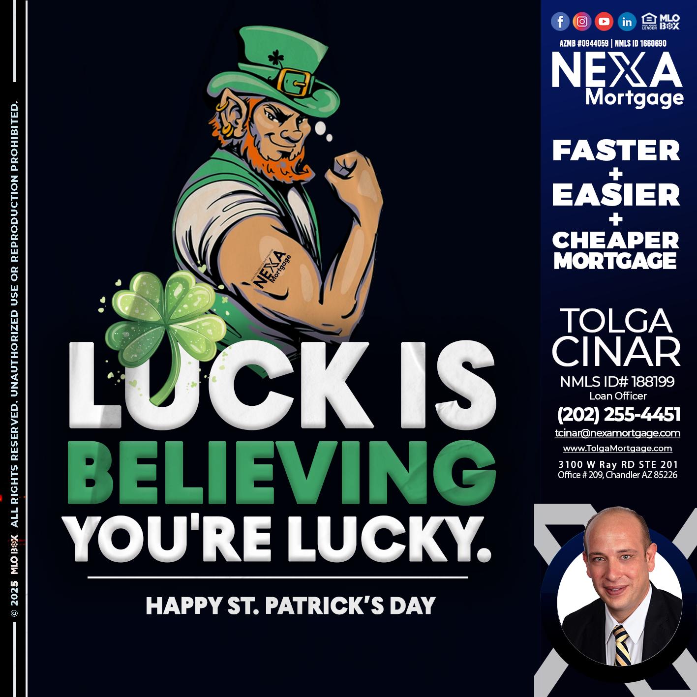 ST. PATRICKS DAY - Tolga Cinar -Mortgage Loan Originator