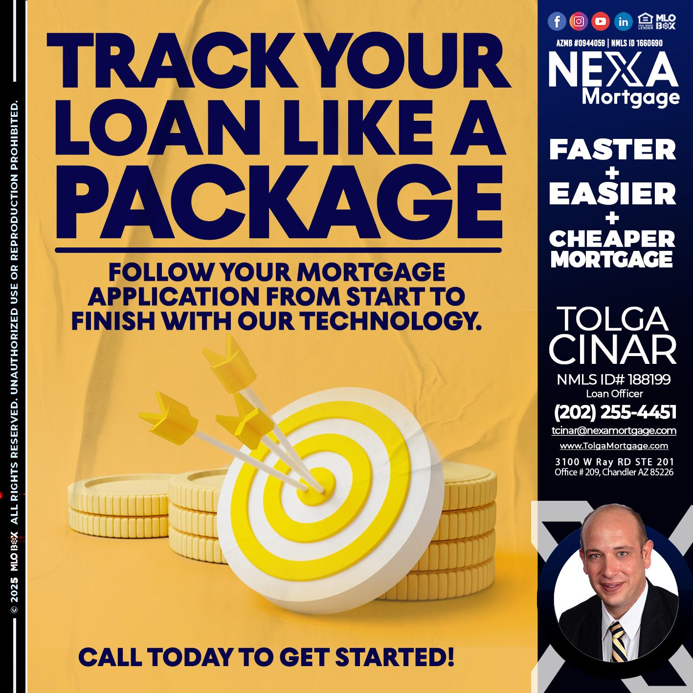 TRACK YOU LOAN - Tolga Cinar -Mortgage Loan Originator