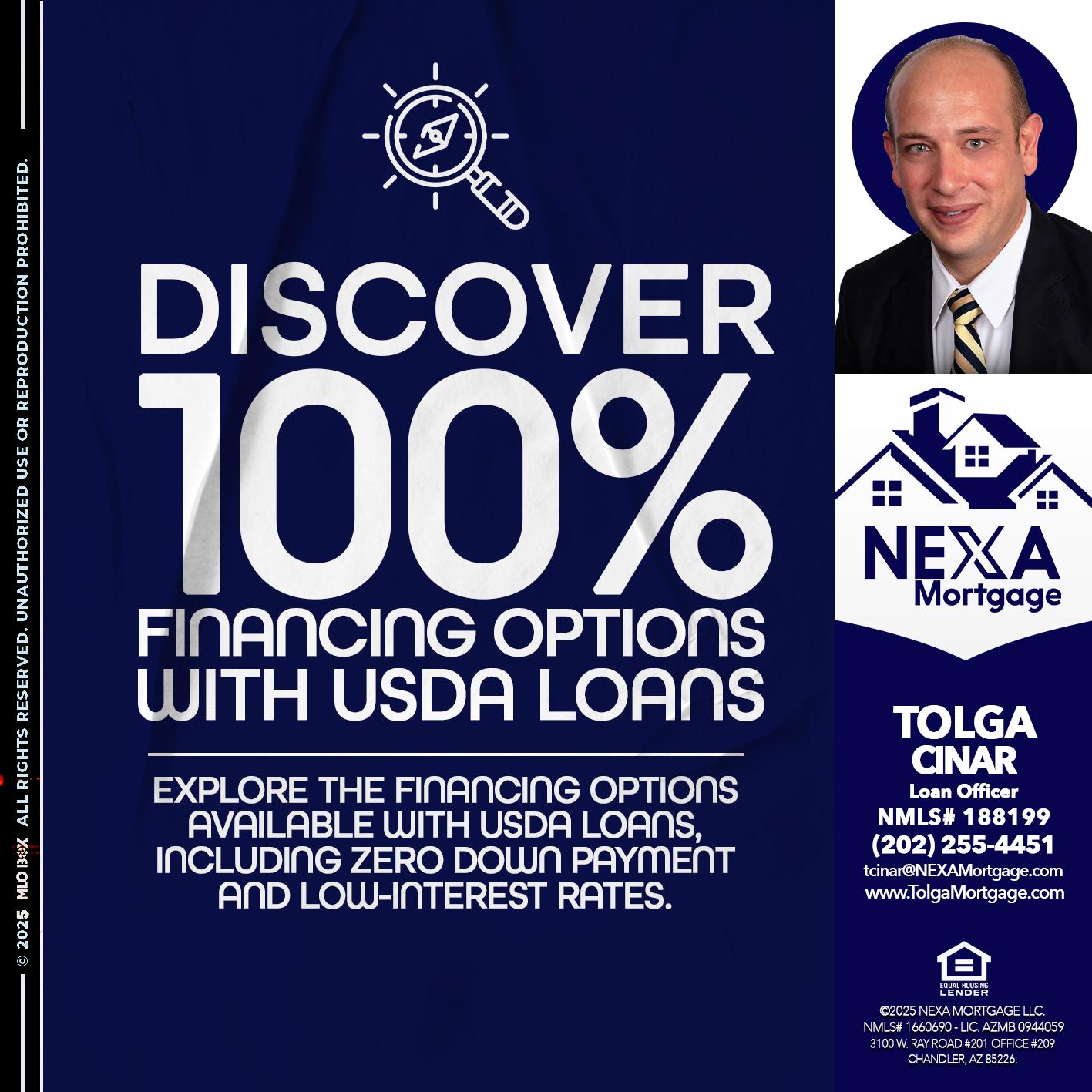 DISCOVER 100% - Tolga Cinar -Mortgage Loan Originator