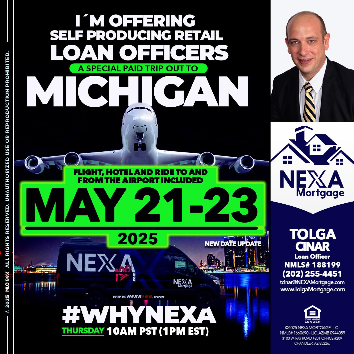 MICHIGAN TRIP - Tolga Cinar -Mortgage Loan Originator