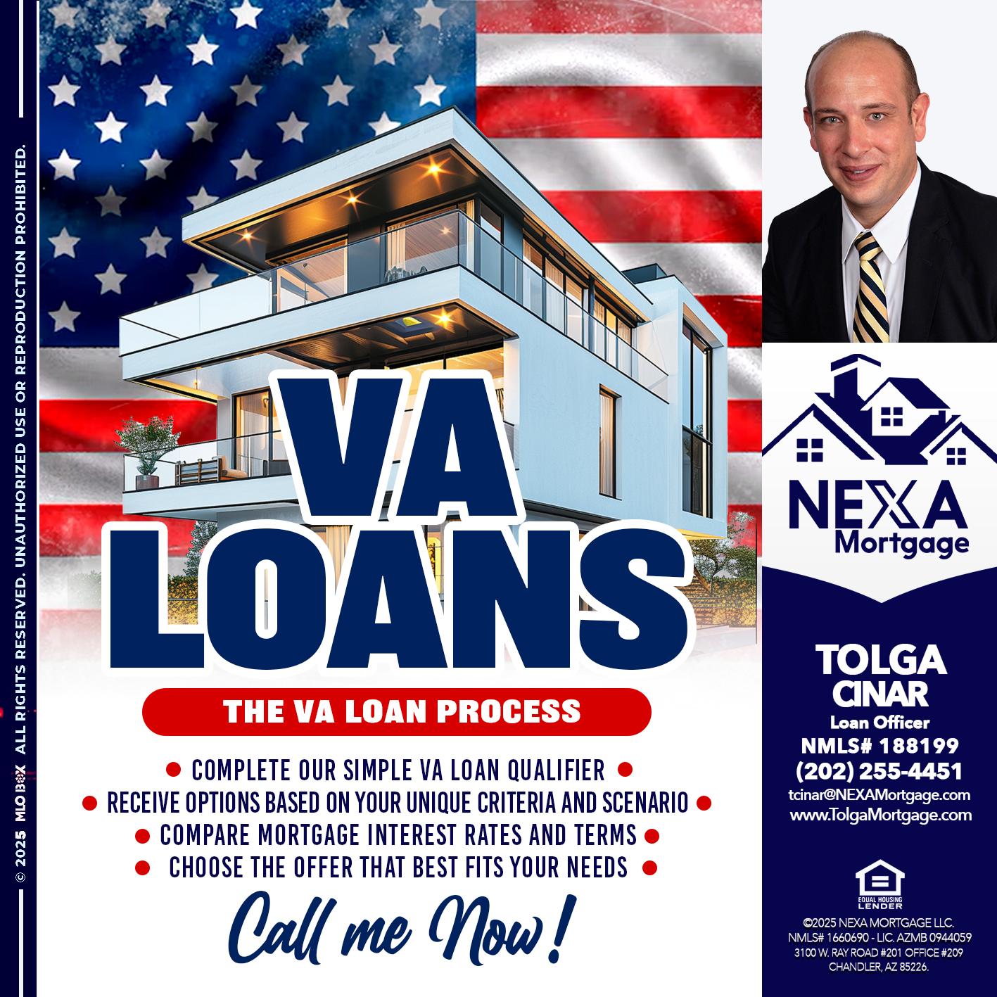 VA LOANS - Tolga Cinar -Mortgage Loan Originator