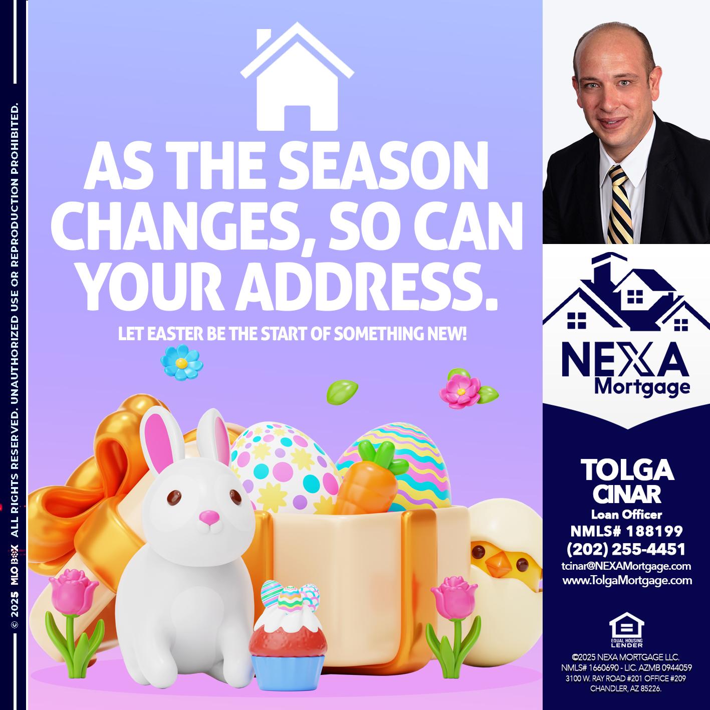 EASTER DAY - Tolga Cinar -Mortgage Loan Originator