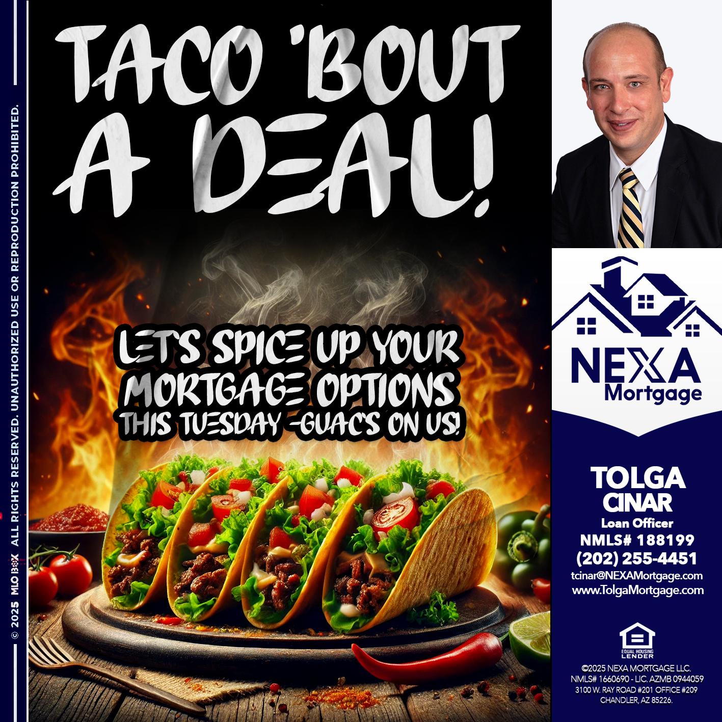 TACO BOUT - Tolga Cinar -Mortgage Loan Originator