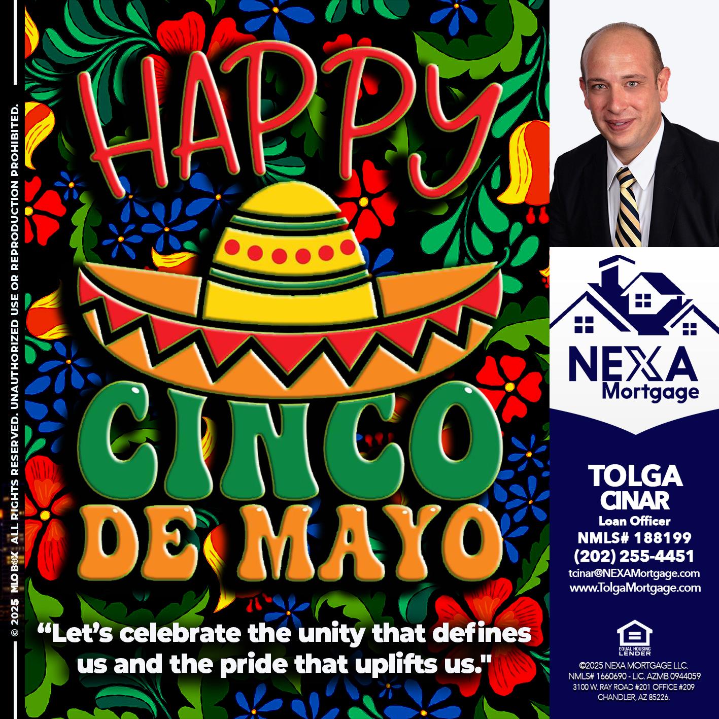 Happy 5 de Mayo - Tolga Cinar -Mortgage Loan Originator