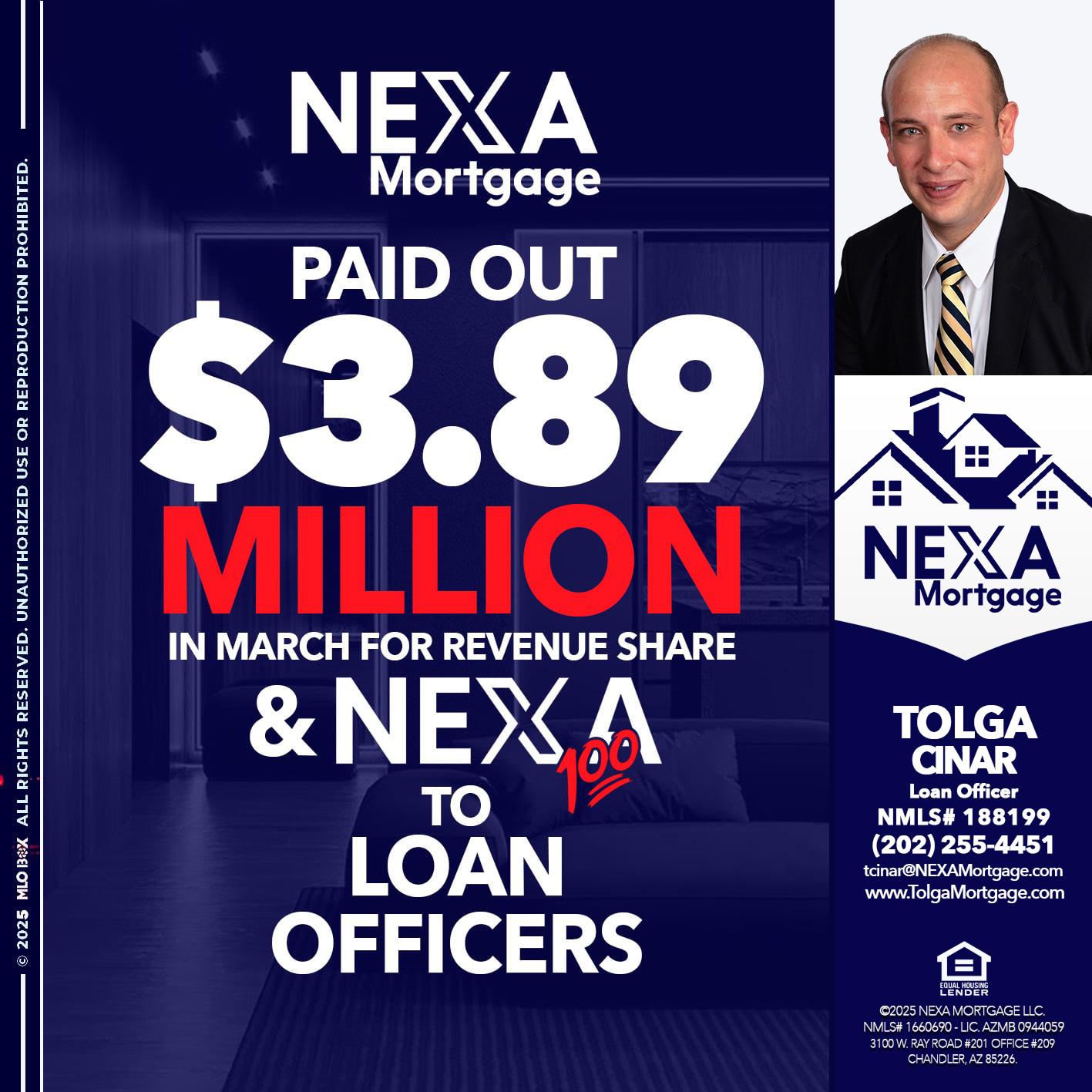 NEXA PAID OUT - Tolga Cinar -Mortgage Loan Originator