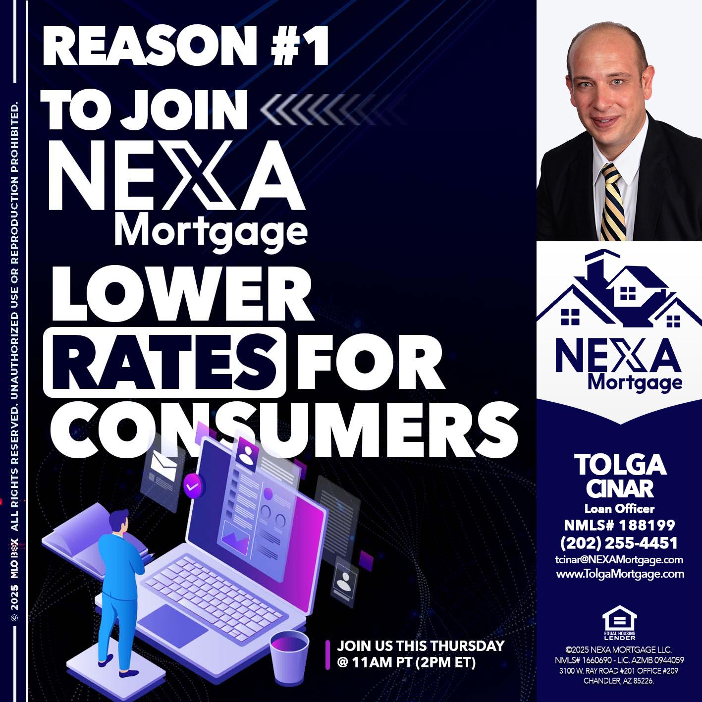 REASON 1 - Tolga Cinar -Mortgage Loan Originator