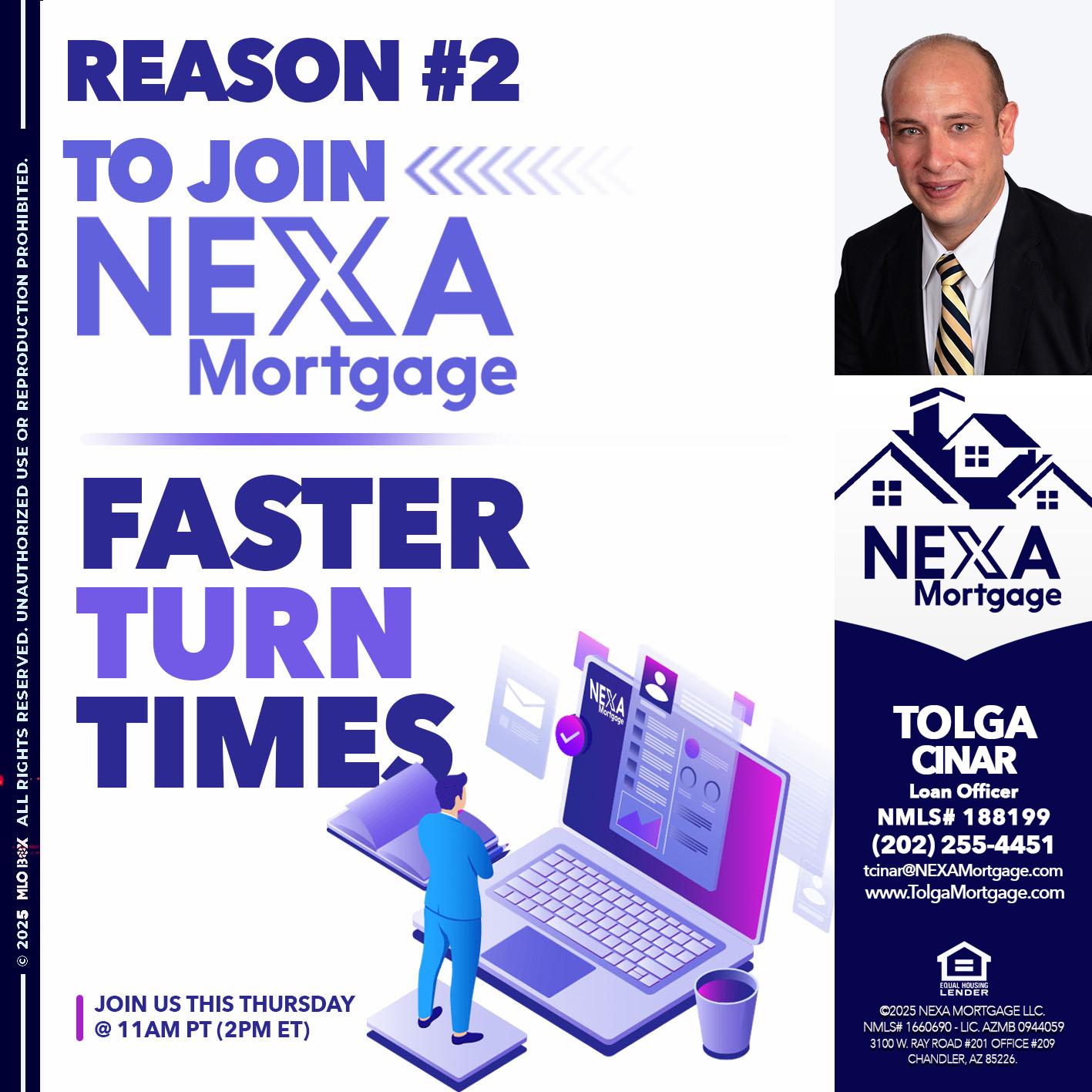 REASON 2 - Tolga Cinar -Mortgage Loan Originator
