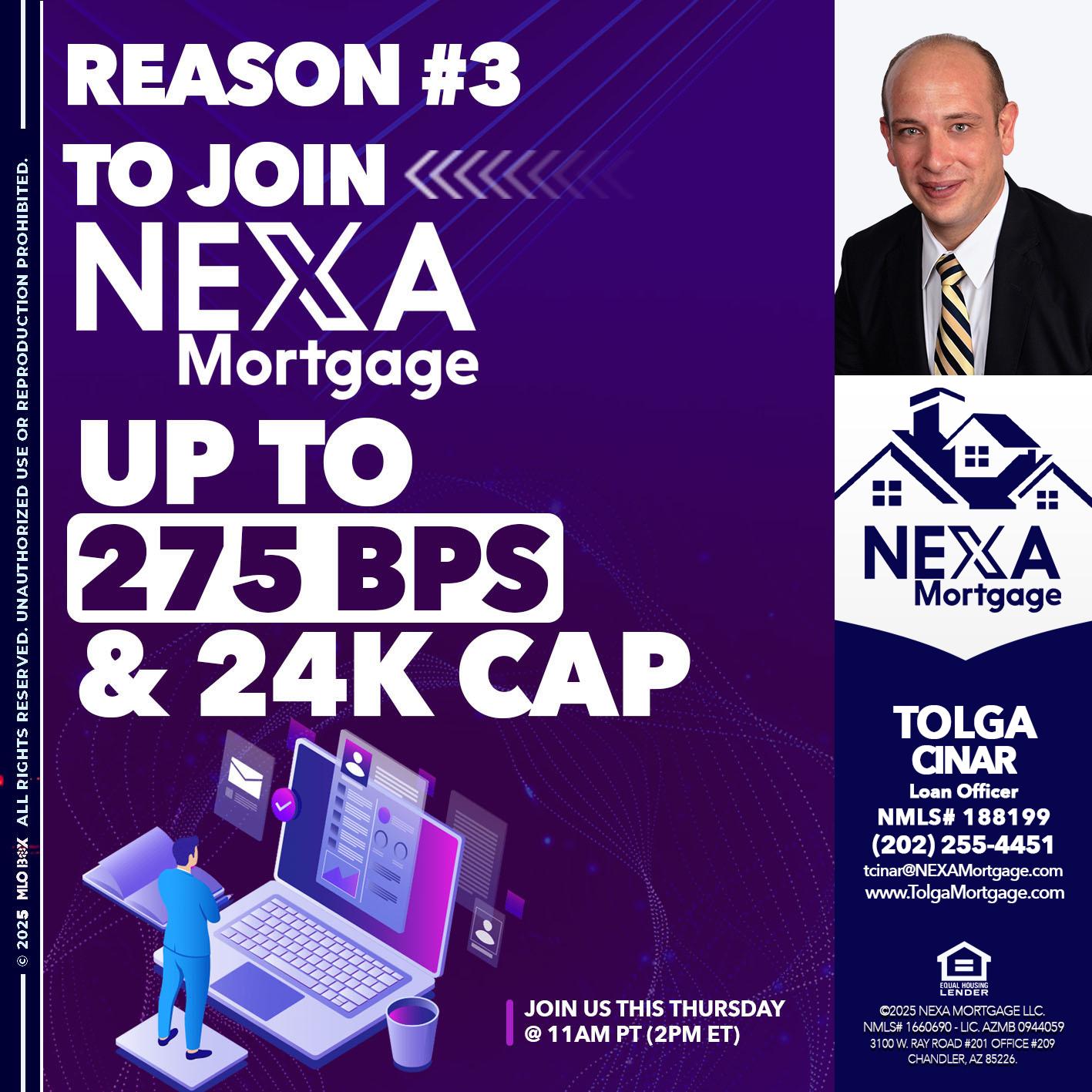 REASON 3 - Tolga Cinar -Mortgage Loan Originator