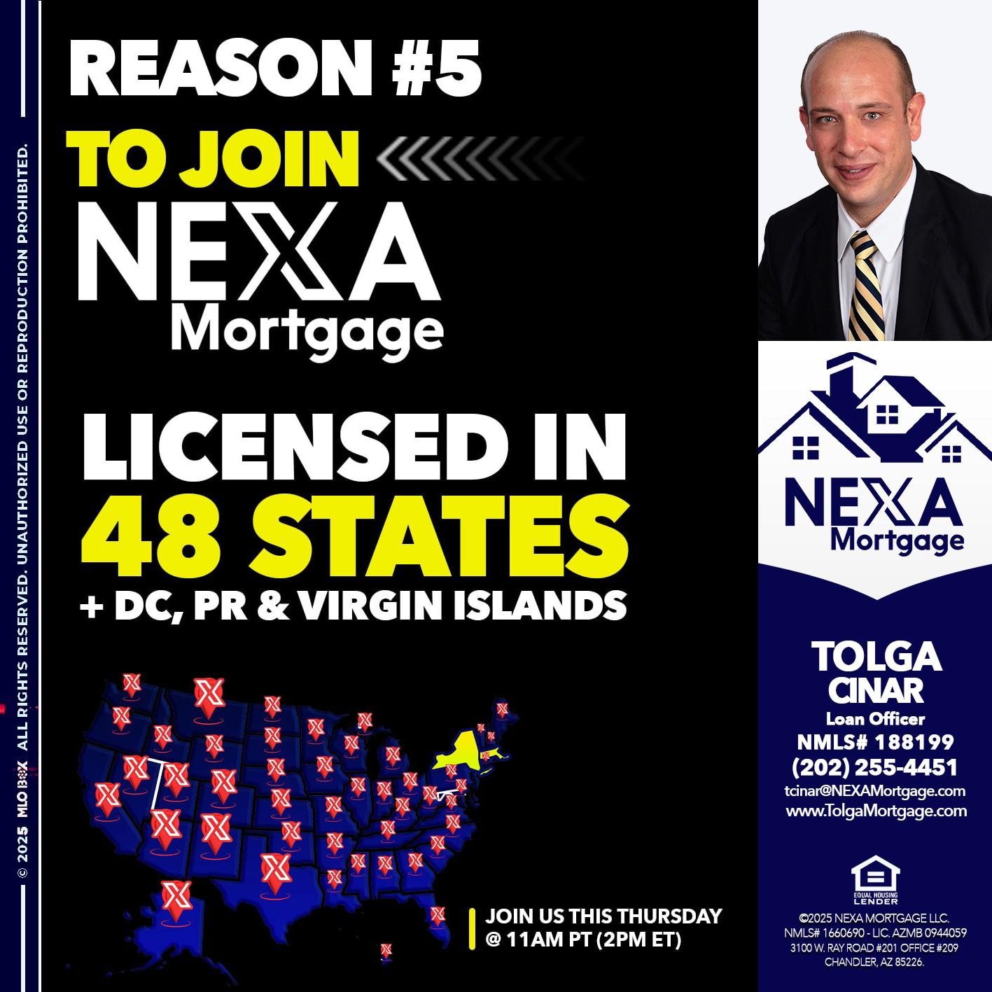 REASON 5 - Tolga Cinar -Mortgage Loan Originator