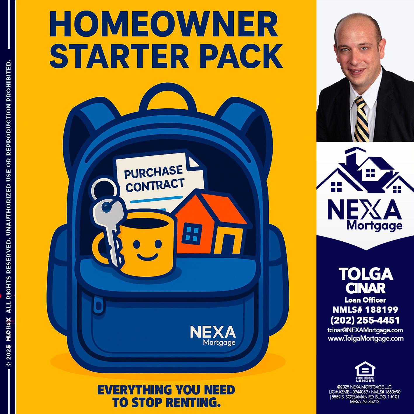 NEED A HOMEOWNER PACK.. - Tolga Cinar -Mortgage Loan Originator