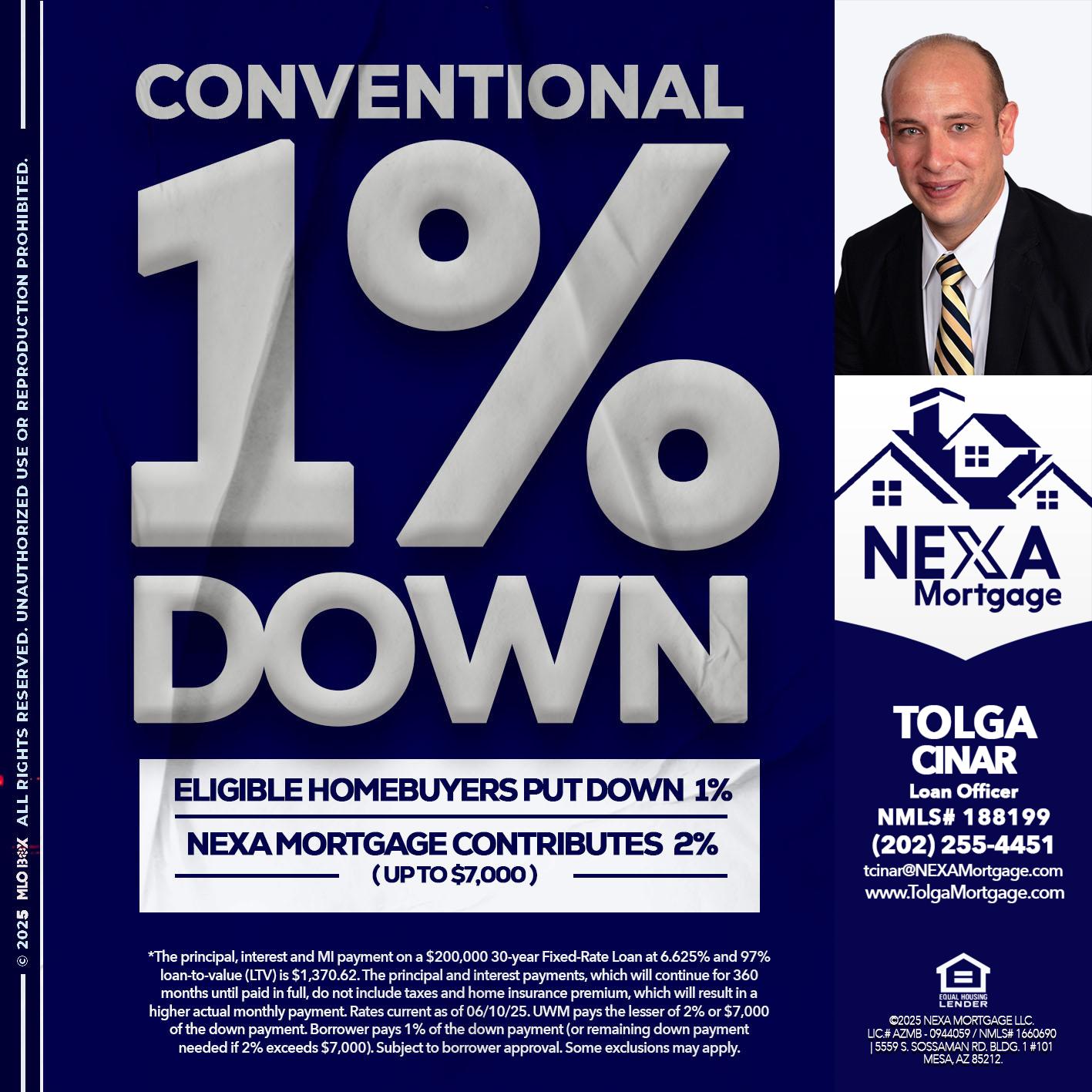 CONVENTIONAL - Tolga Cinar -Mortgage Loan Originator