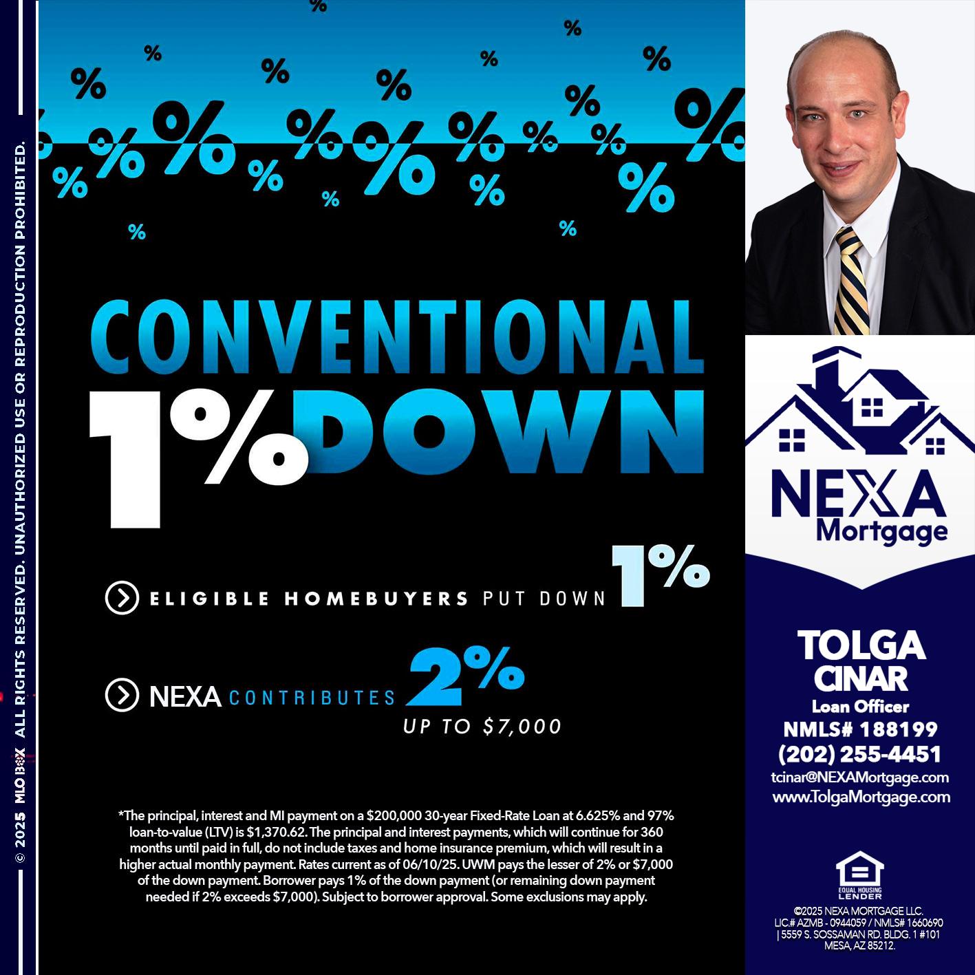 conventional - Tolga Cinar -Mortgage Loan Originator