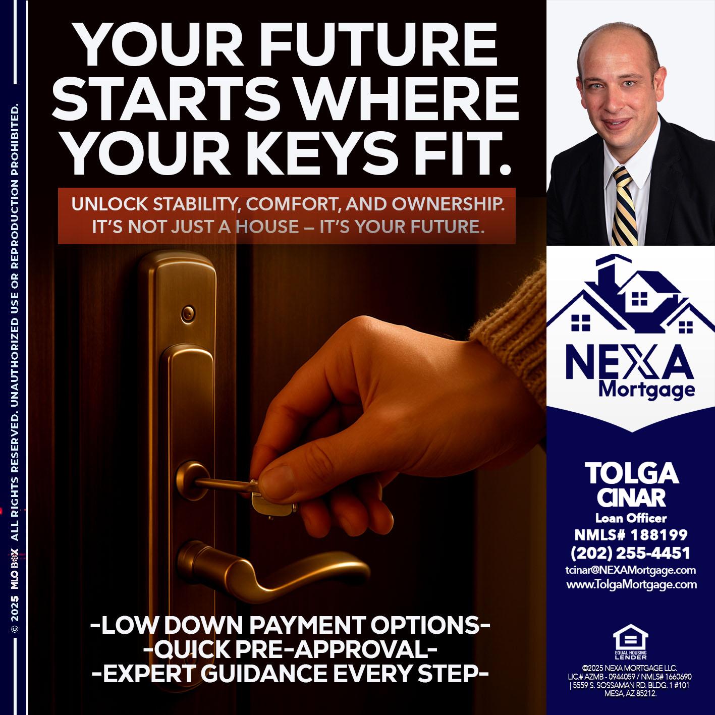 YOUR FUTURE - Tolga Cinar -Mortgage Loan Originator