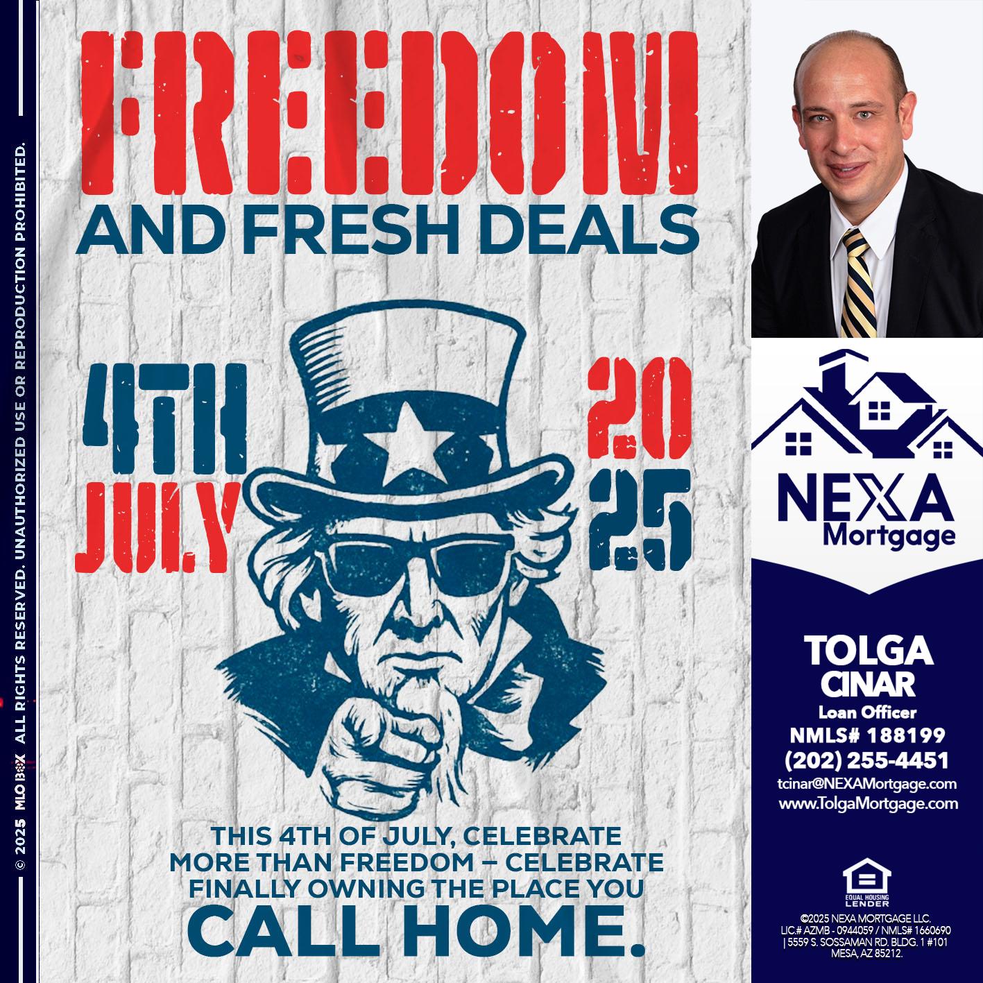 FREEDOM - Tolga Cinar -Mortgage Loan Originator