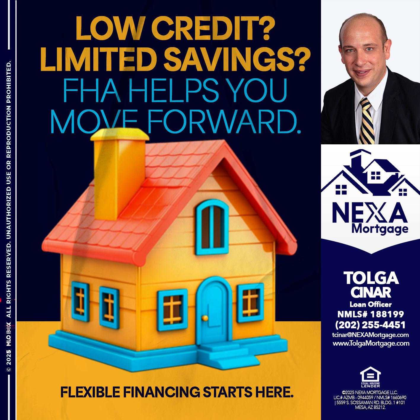 LOW CREDIT? - Tolga Cinar -Mortgage Loan Originator