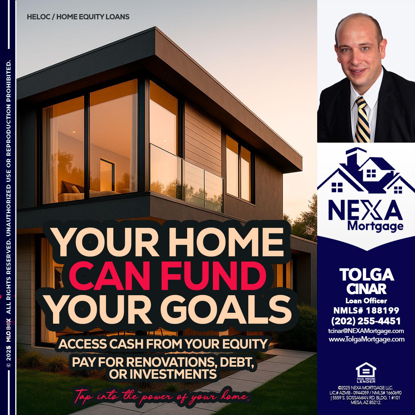 HELOC - Tolga Cinar -Mortgage Loan Originator