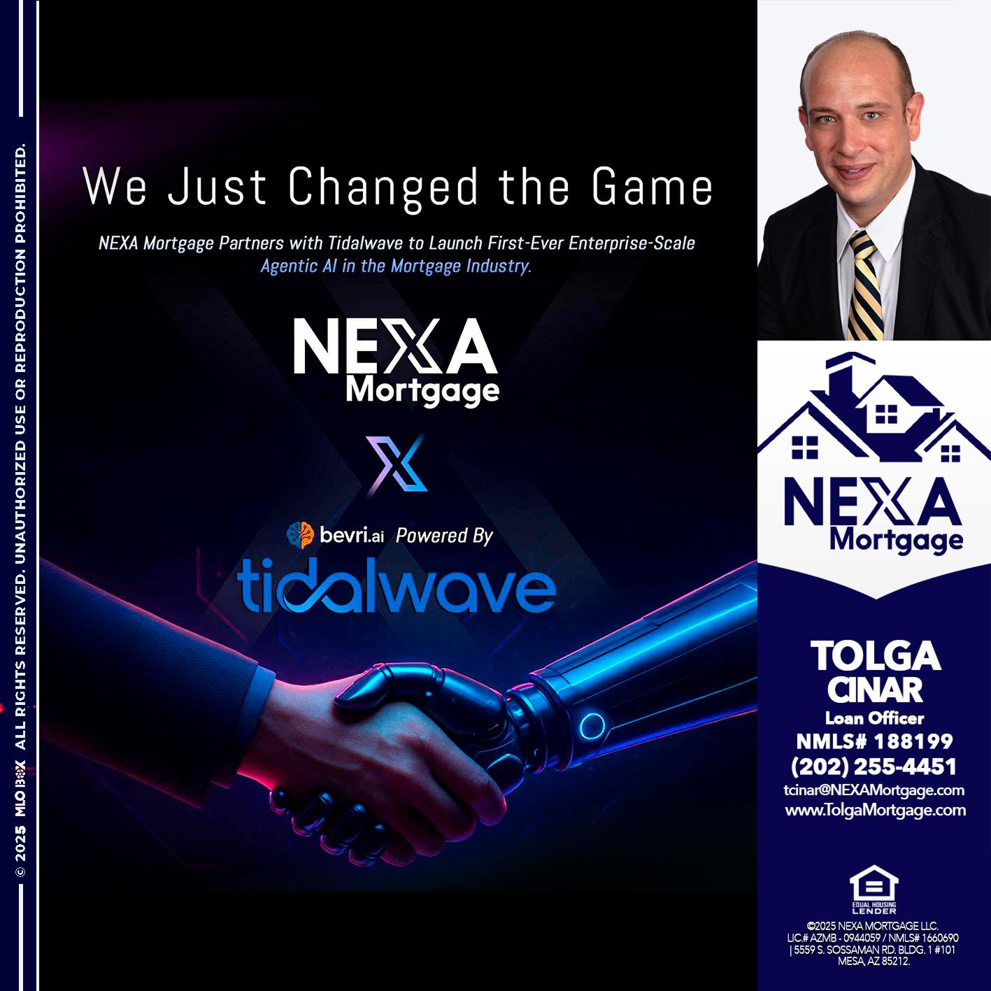 we just change - Tolga Cinar -Mortgage Loan Originator