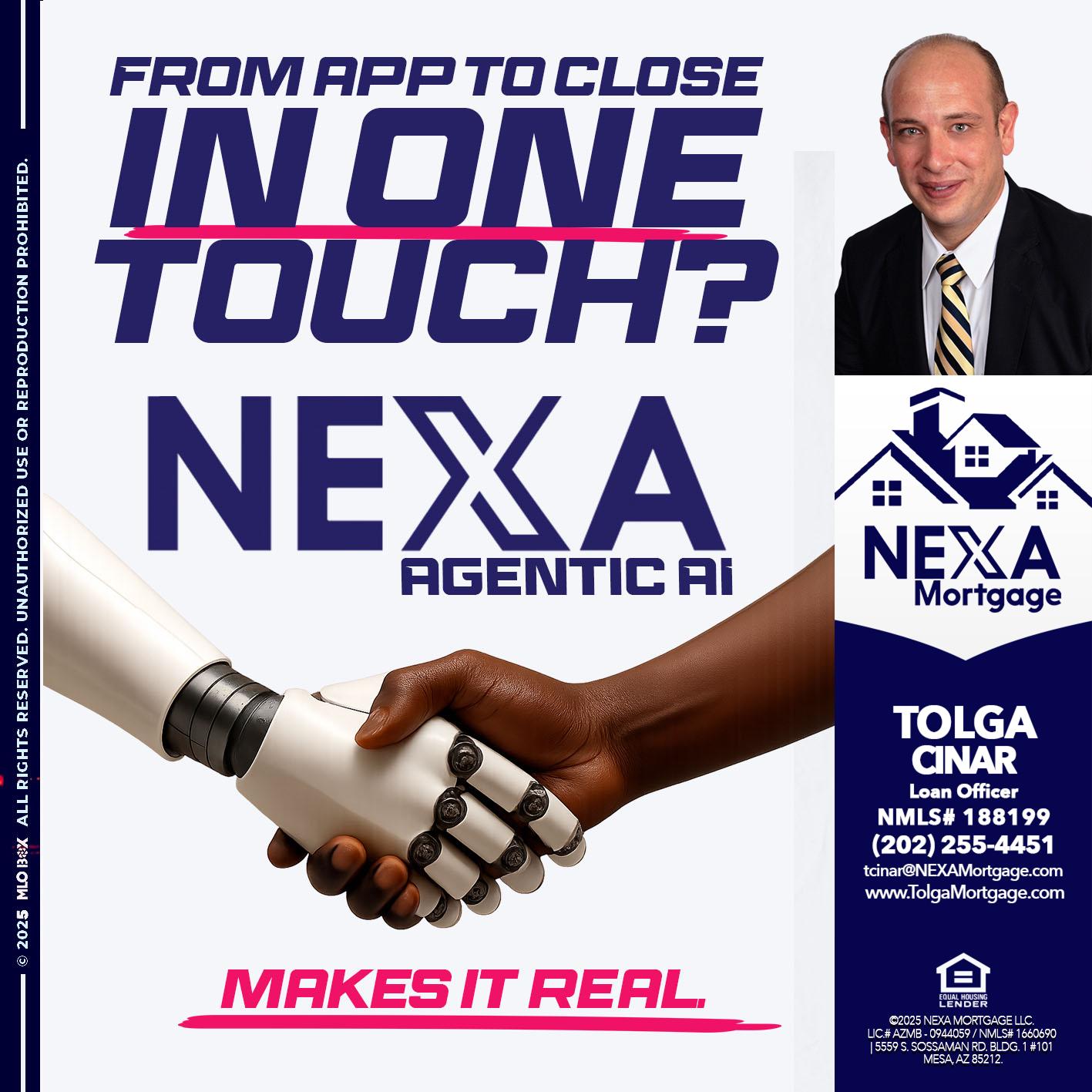 IN ONE TOUCH - Tolga Cinar -Mortgage Loan Originator
