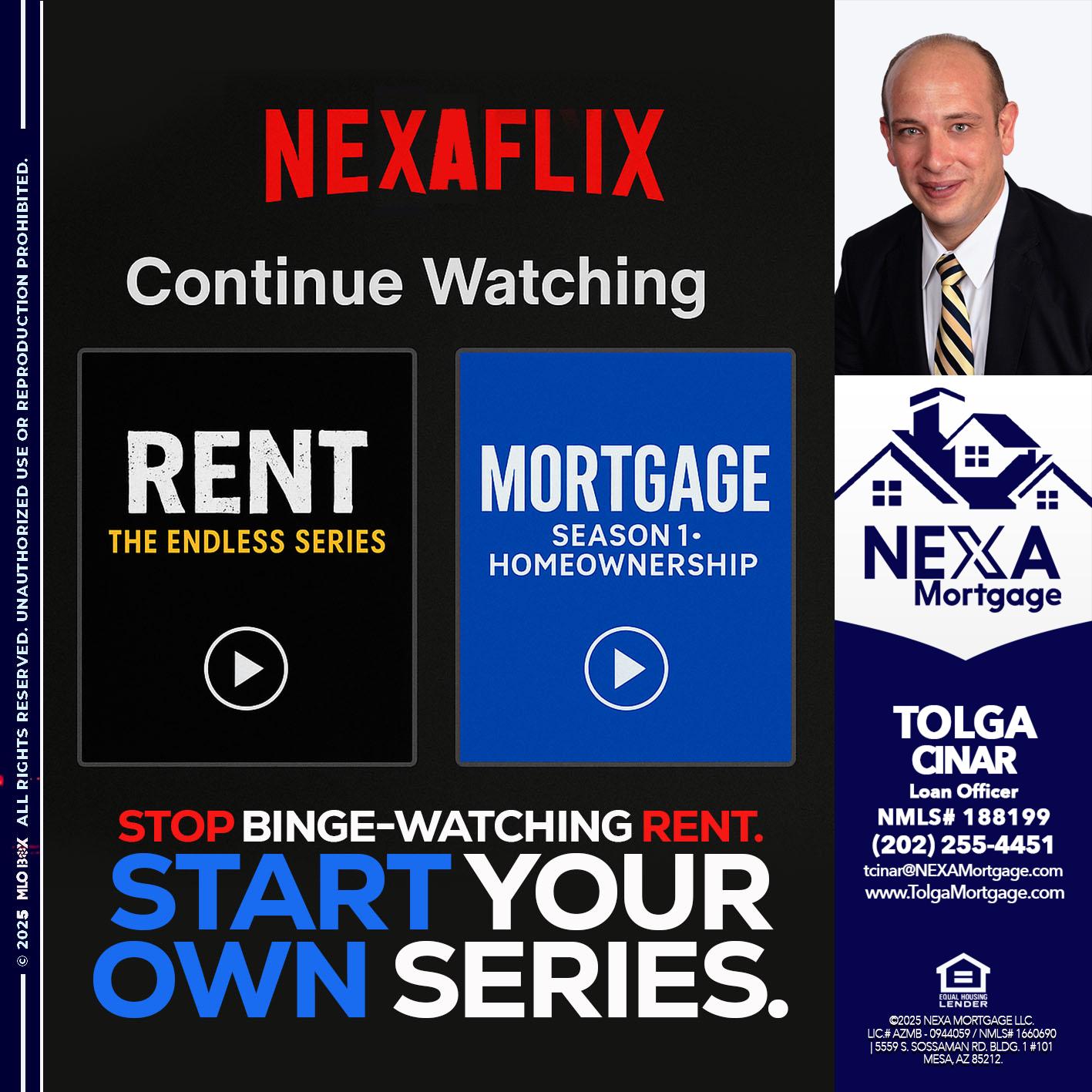 NEXAFLIX - Tolga Cinar -Mortgage Loan Originator