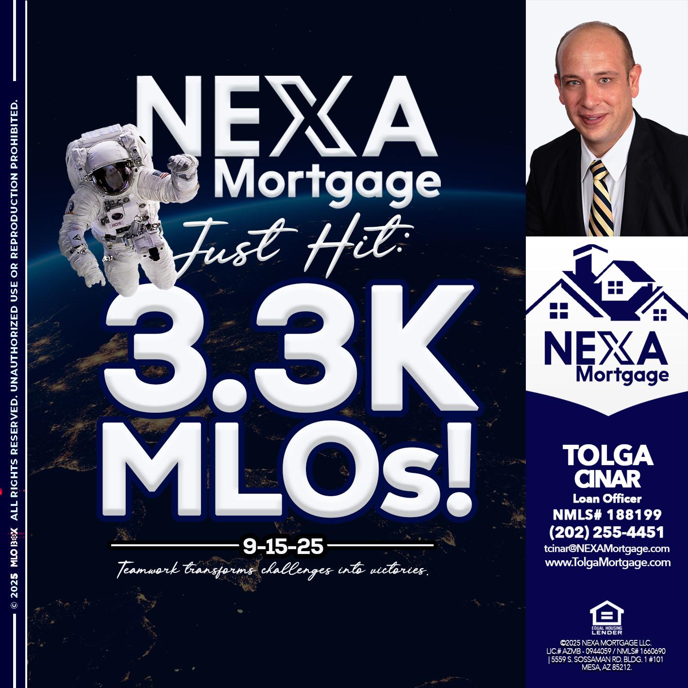 3.3K - Tolga Cinar -Mortgage Loan Originator