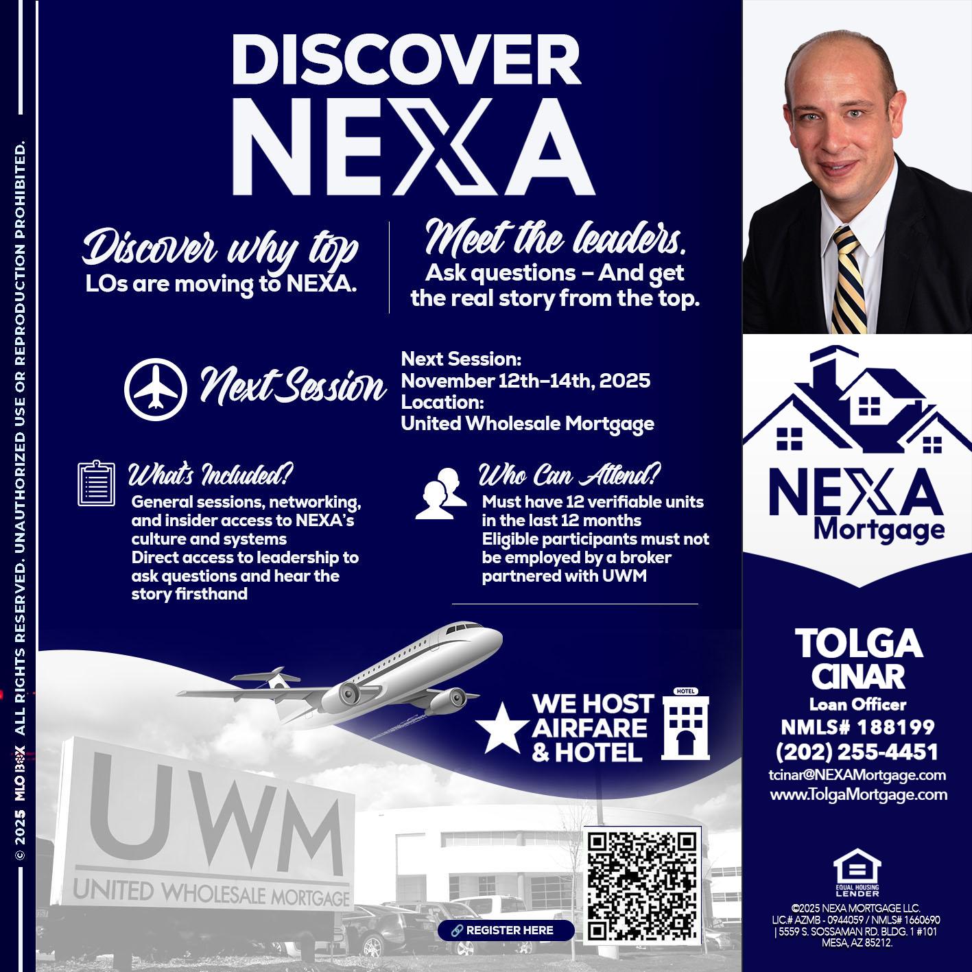 DISCOVER NEXA - Tolga Cinar -Mortgage Loan Originator