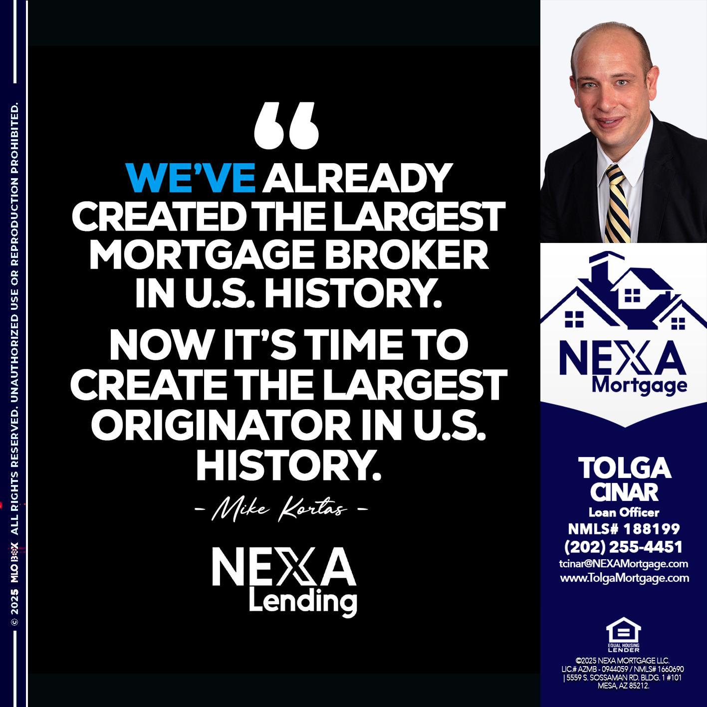 MIKE KORTAS - Tolga Cinar -Mortgage Loan Originator