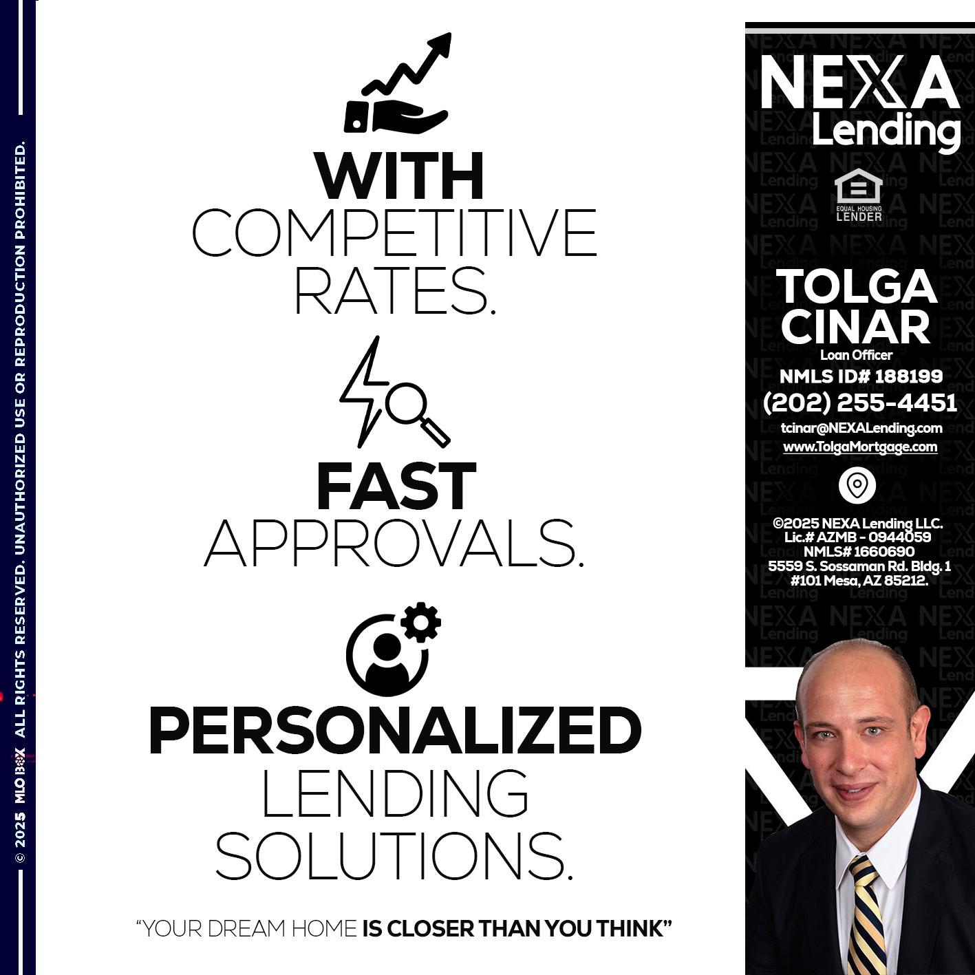 WITH COMPETITIVES RATES - Tolga Cinar -Mortgage Loan Originator