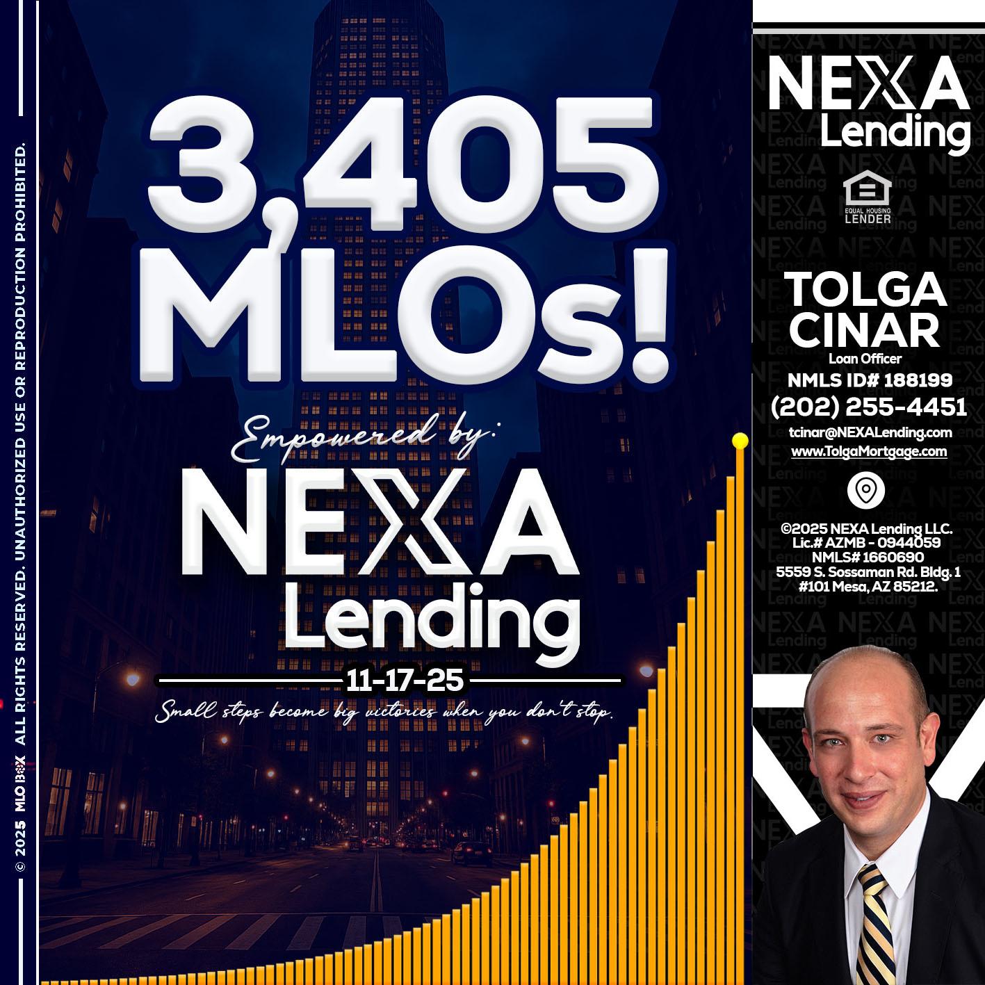 3405 MLOs - Tolga Cinar -Mortgage Loan Originator