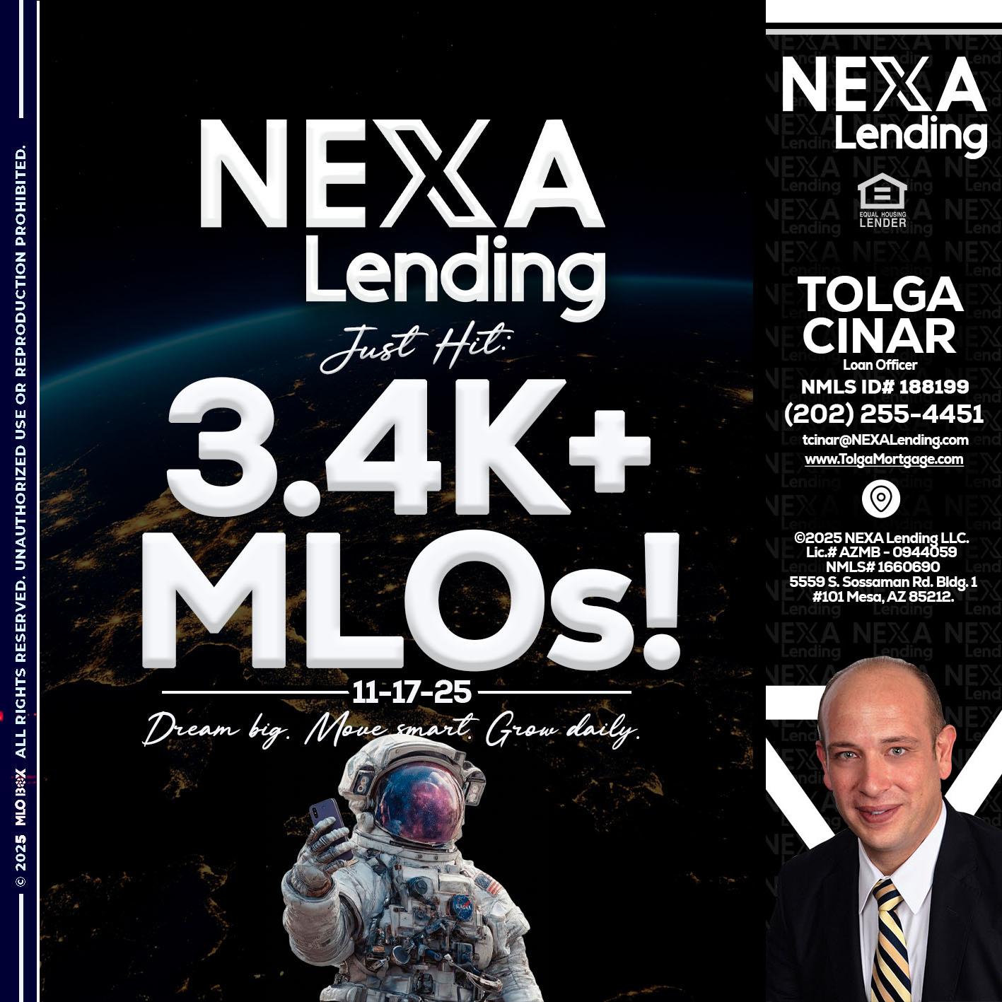 3.4K MLOs - Tolga Cinar -Mortgage Loan Originator