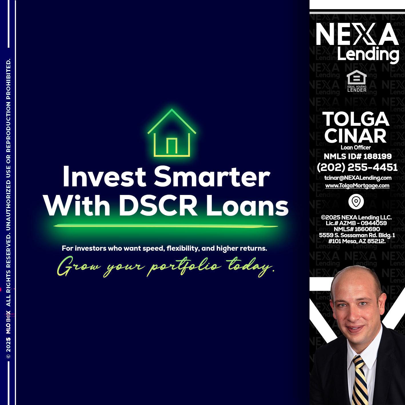 DSCR - Tolga Cinar -Mortgage Loan Originator