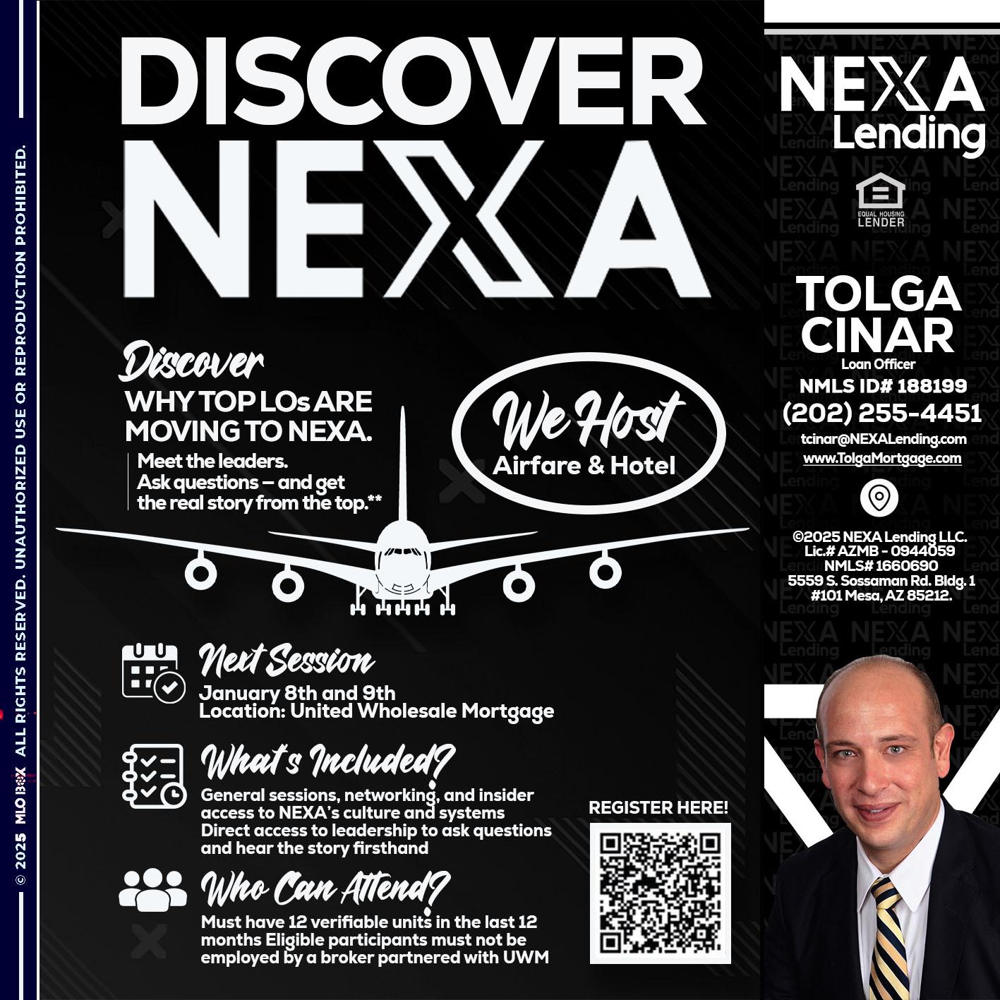 DISCOVER NEXA - Tolga Cinar -Mortgage Loan Originator