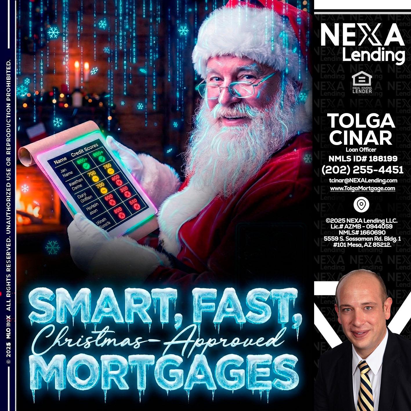 SMART, FAST - Tolga Cinar -Mortgage Loan Originator