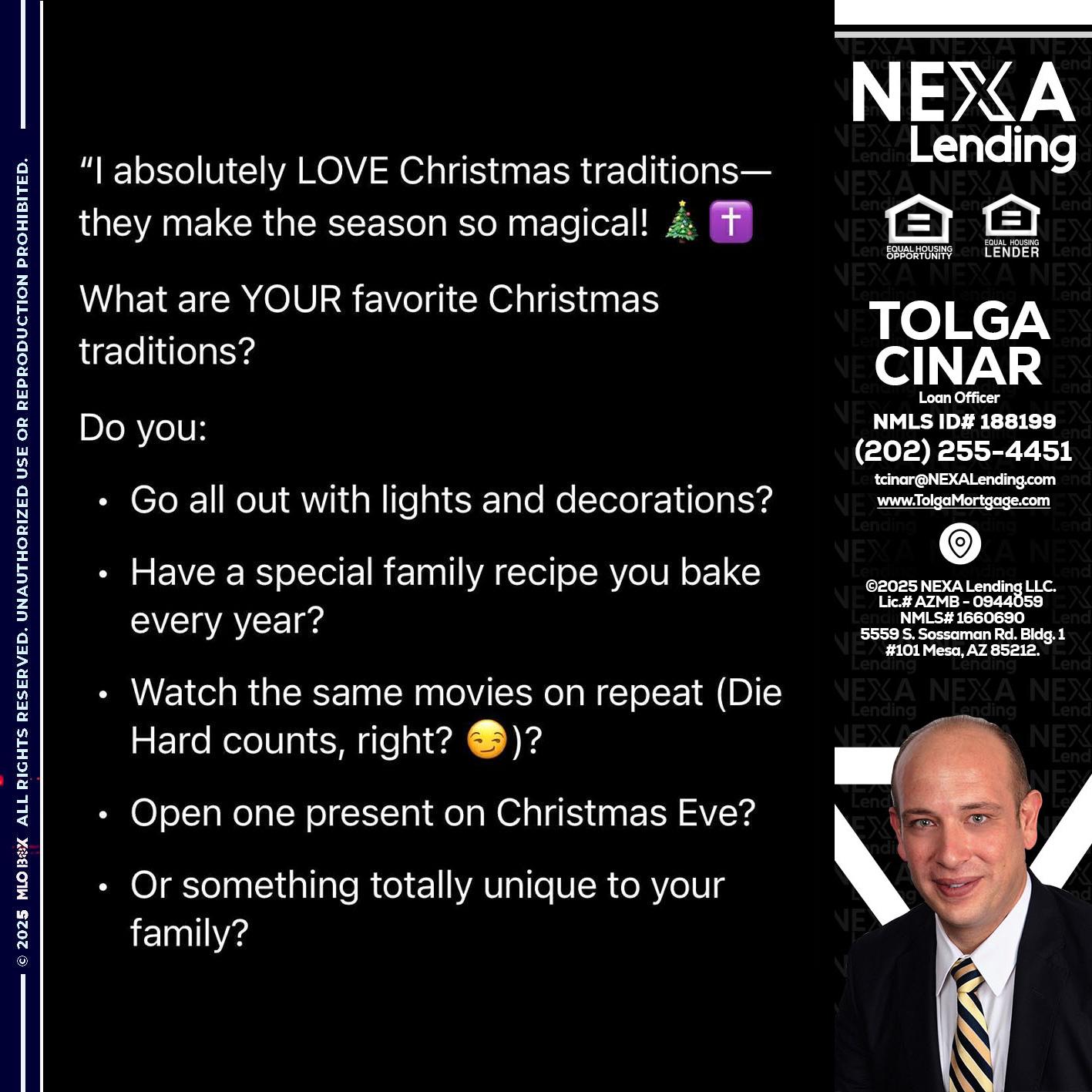 I love christmas - Tolga Cinar -Mortgage Loan Originator