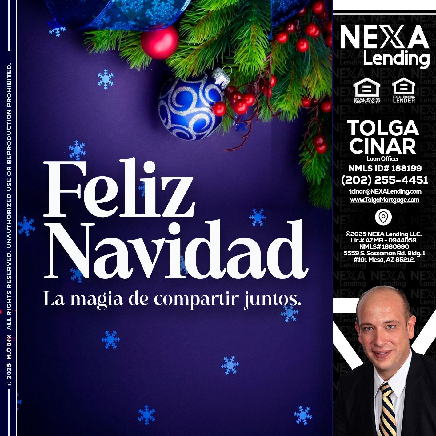 FELIZ NAVIDAD - Tolga Cinar -Mortgage Loan Originator