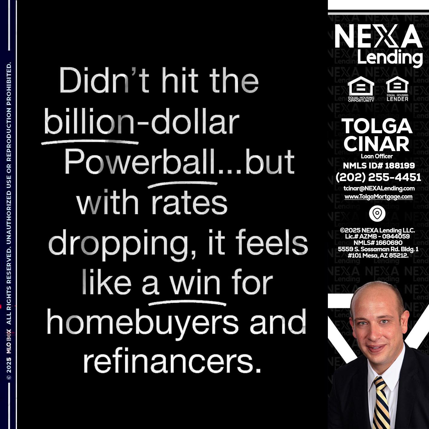 DIDNT HIT - Tolga Cinar -Mortgage Loan Originator
