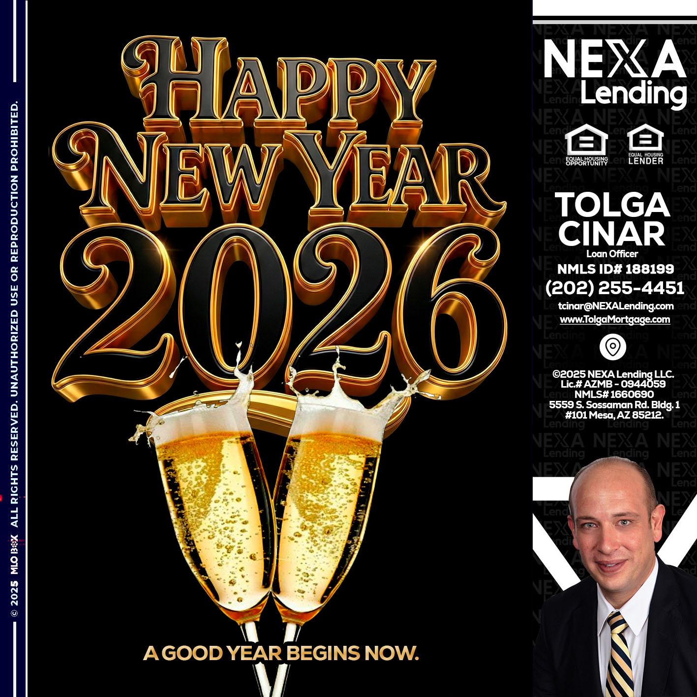 happy new year 2026 - Tolga Cinar -Mortgage Loan Originator